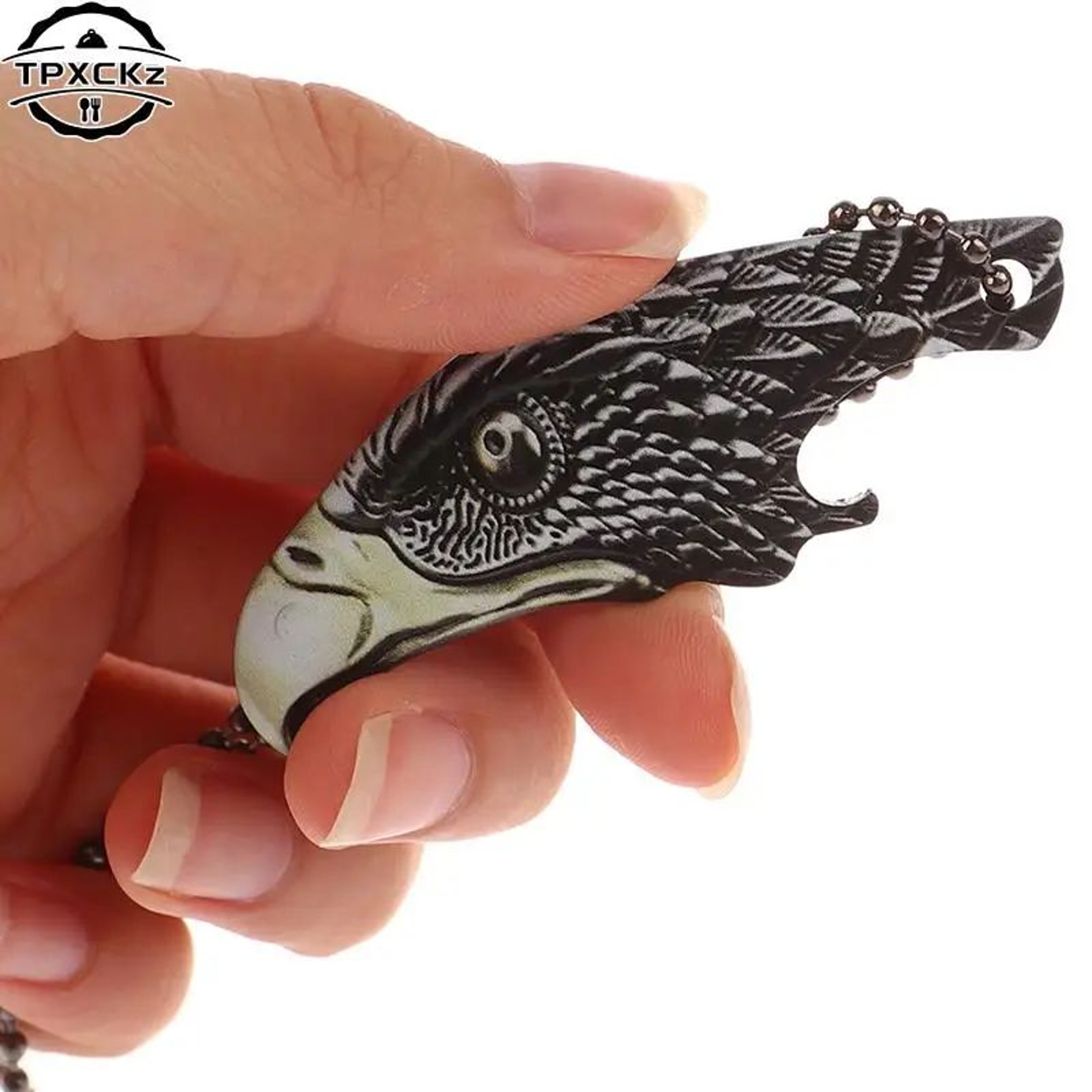 Stainless Steel Eagle Head Bottle Opener  Portable Beer Bottle  Jar Lid Opener Keychain Tool 4