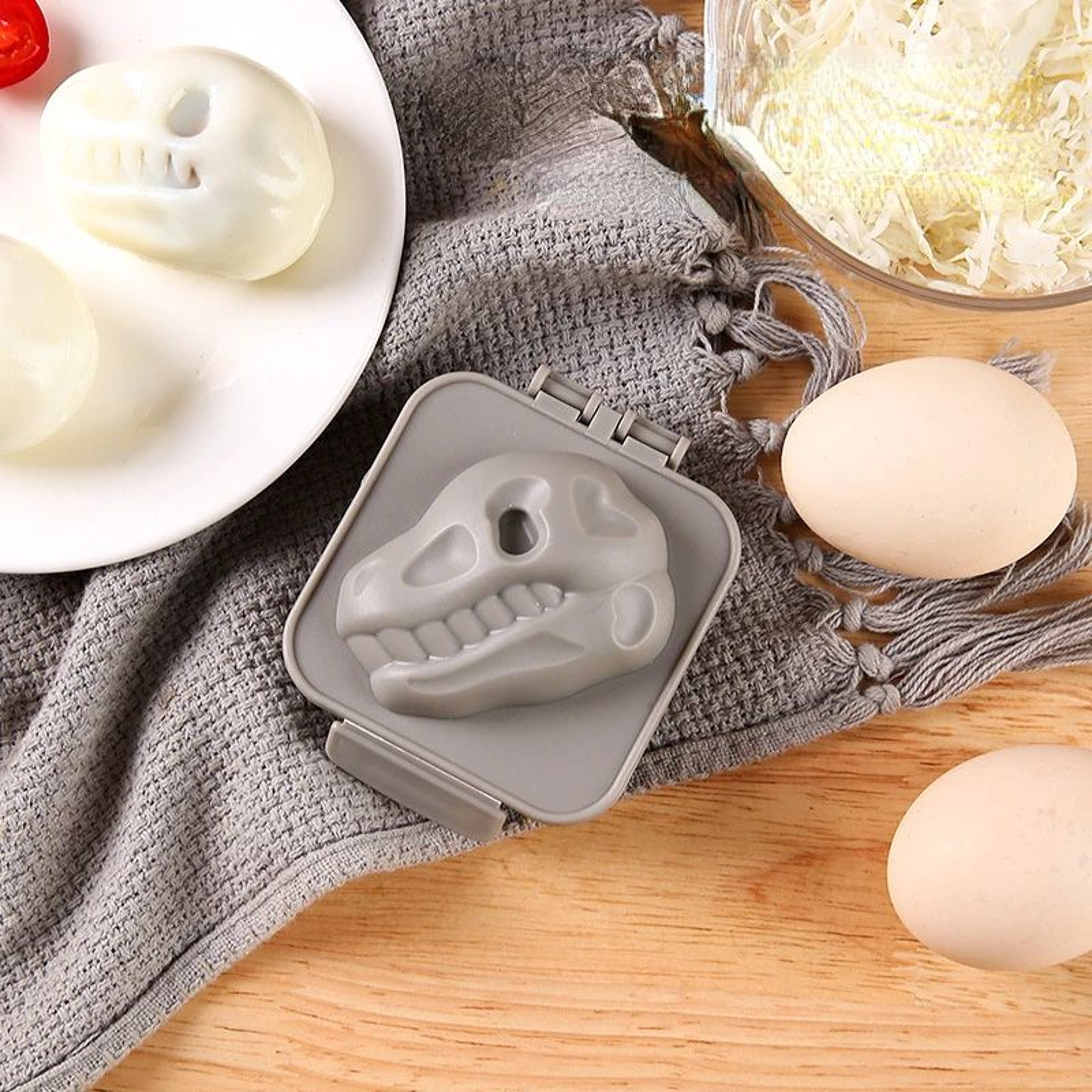 Dinosaur Fossil Egg Mold  Cute Boiled Egg  Rice Shaper For Kids Lunch 5