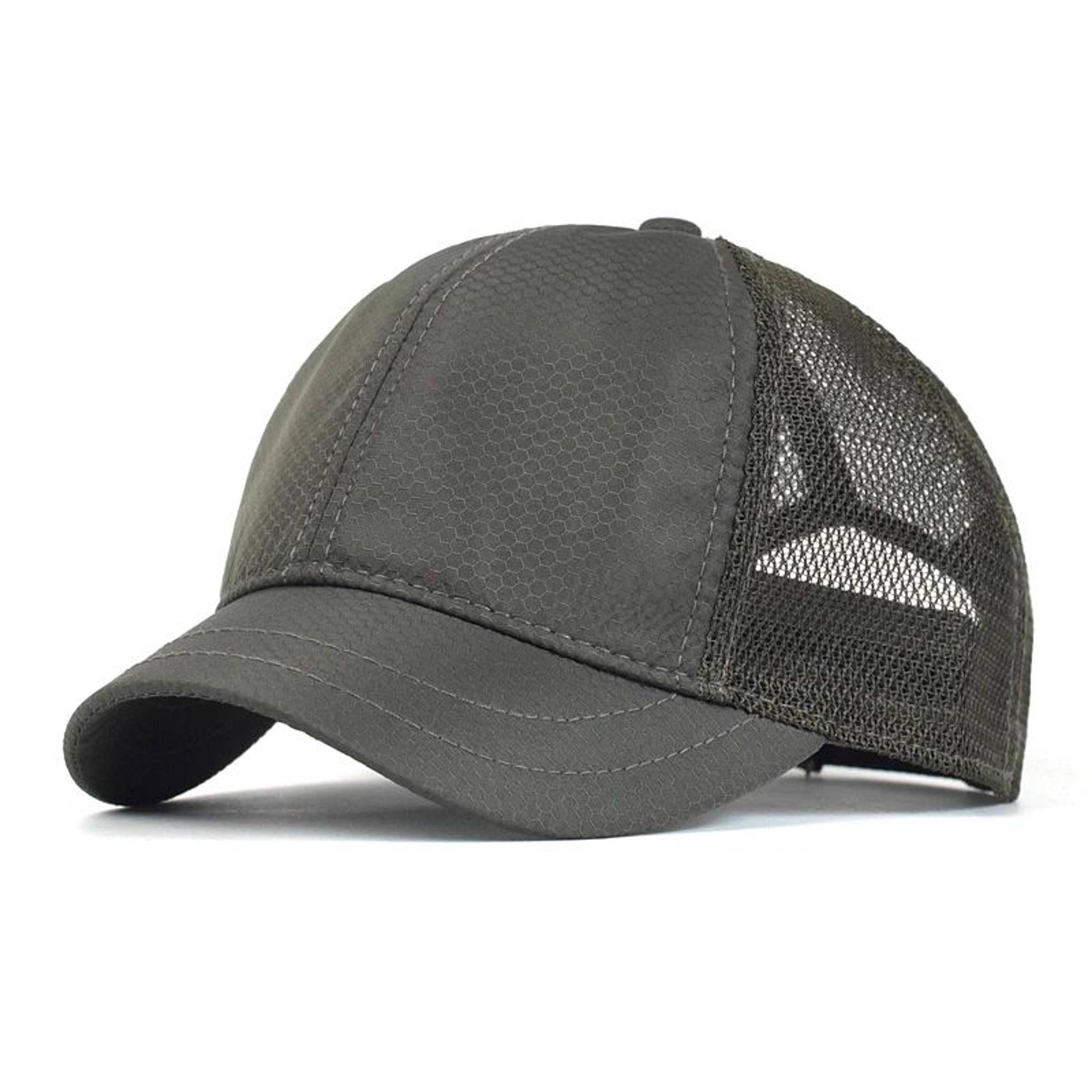 Summer Mesh Short Brim Baseball Cap  Breathable Adjustable Dad Hat 0