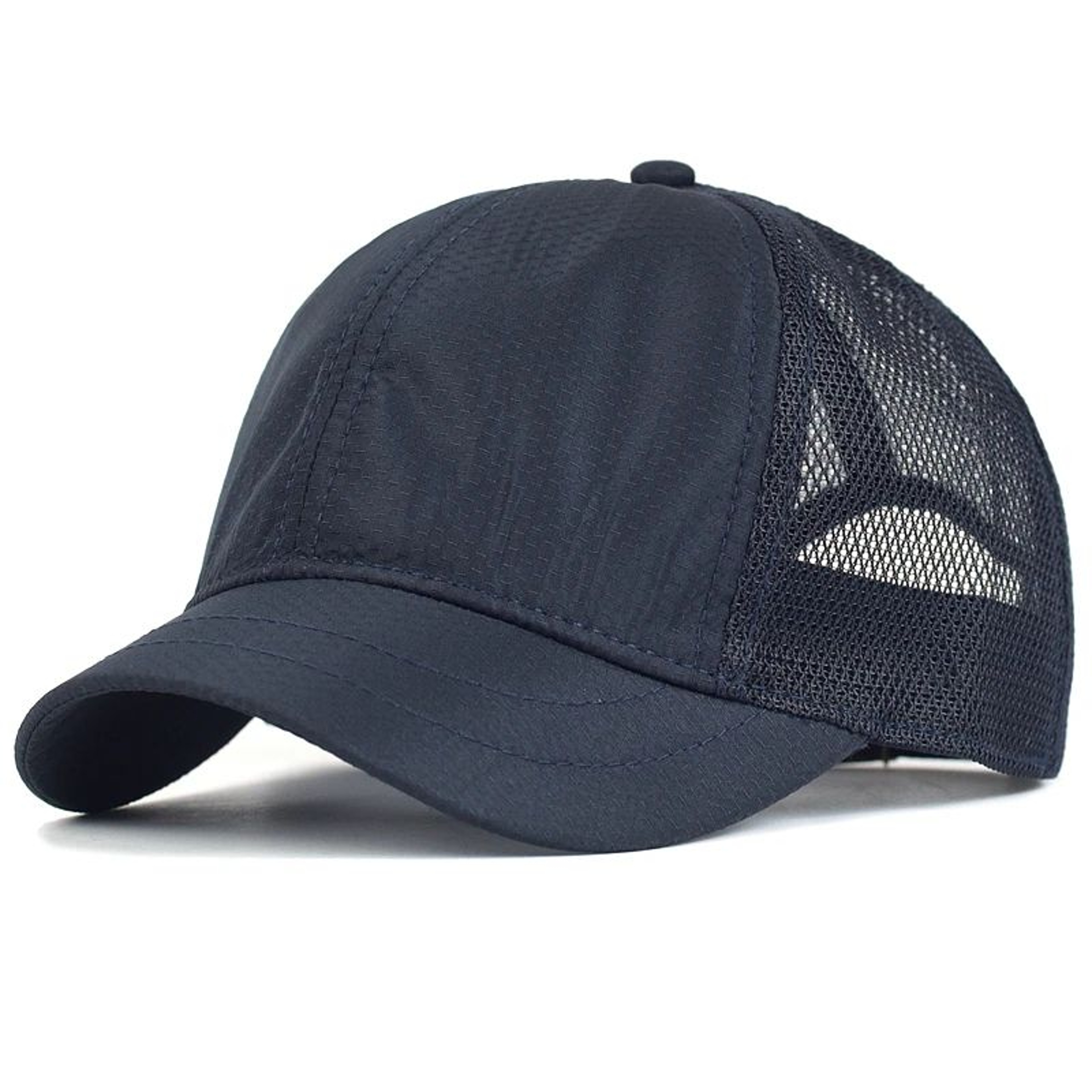 Summer Mesh Short Brim Baseball Cap  Breathable Adjustable Dad Hat 6