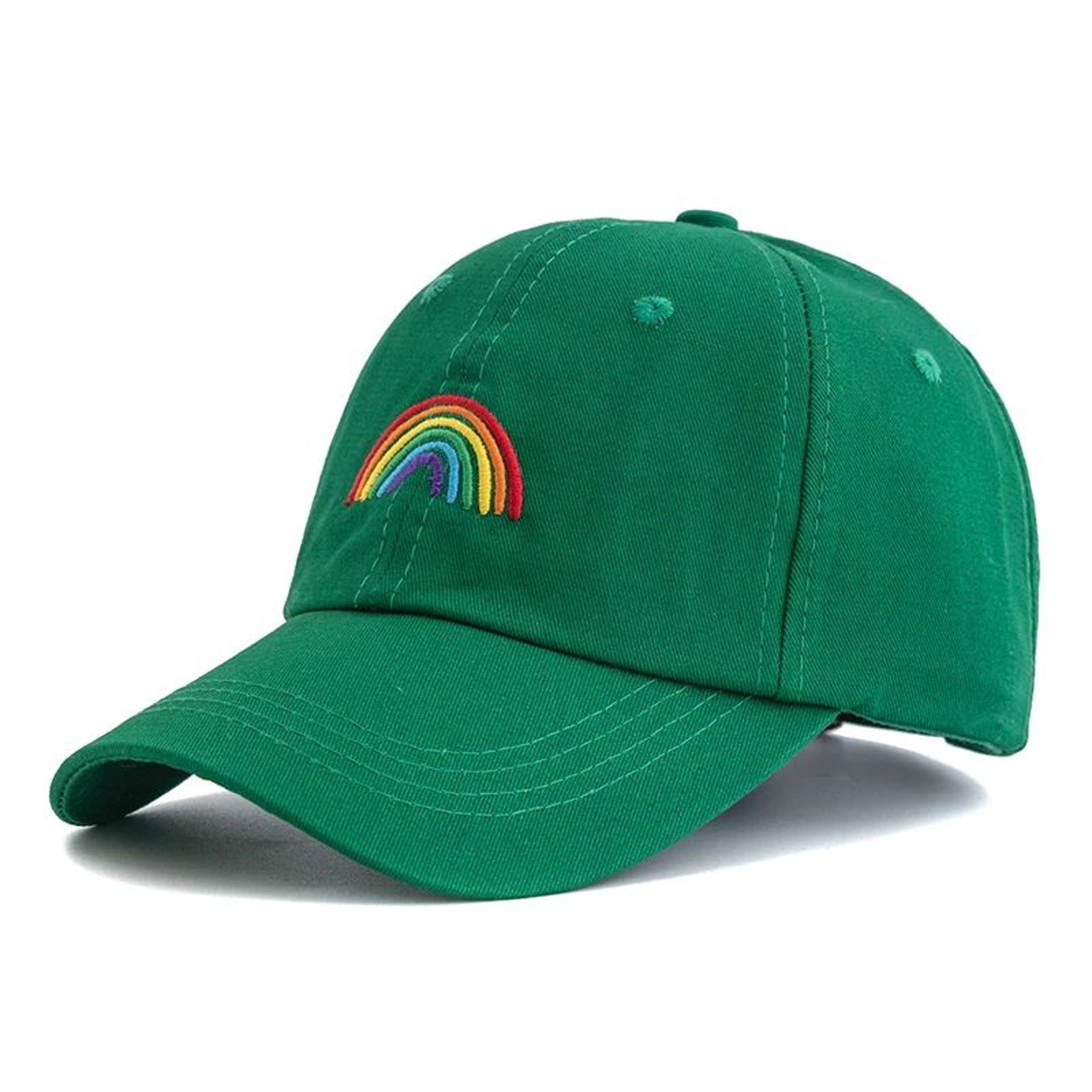 Rainbow Embroidered Adjustable Baseball Cap  Unisex Outdoor Sun Protection Hat 4
