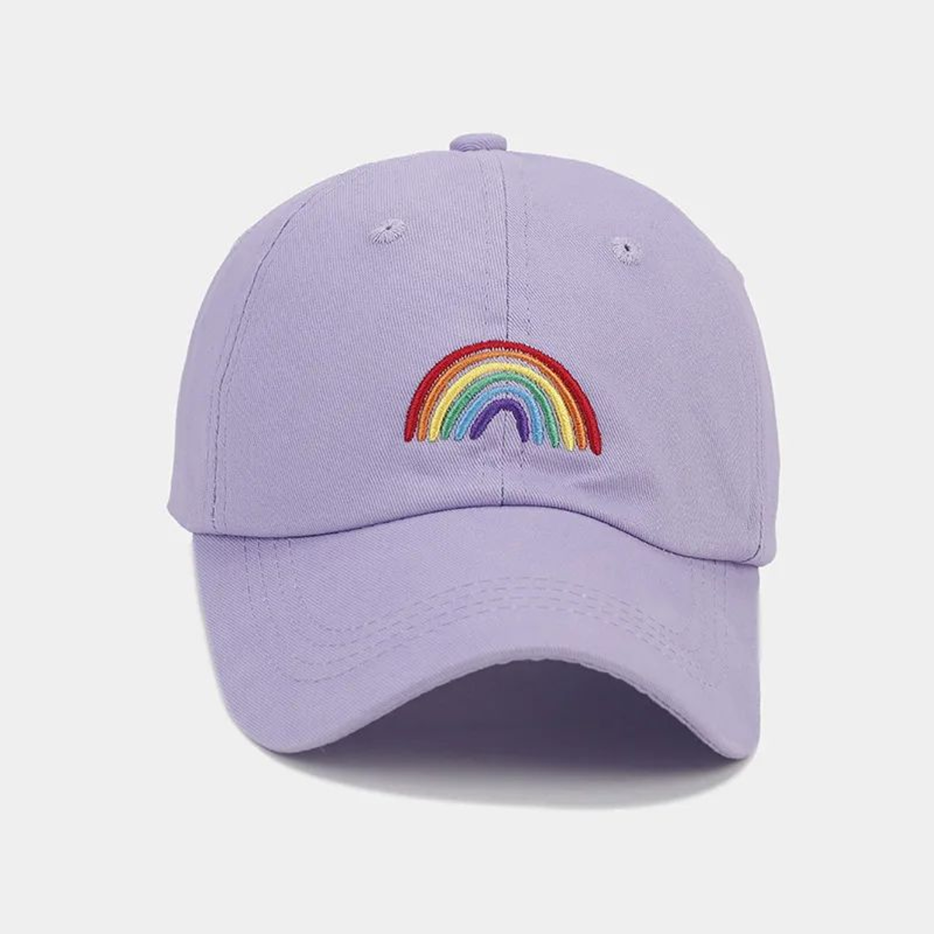 Rainbow Embroidered Adjustable Baseball Cap  Unisex Outdoor Sun Protection Hat 10
