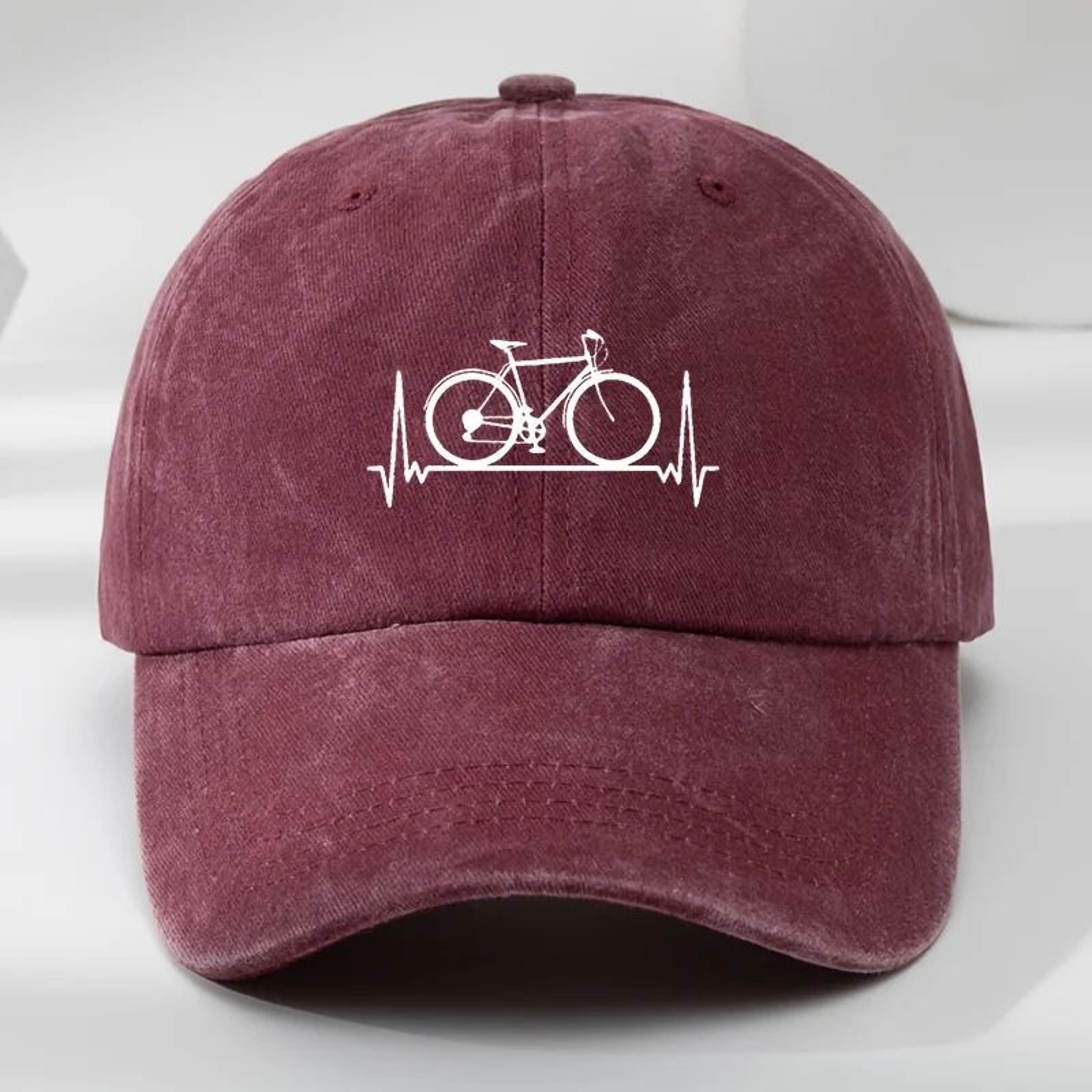 Bicycle Print Outdoor Baseball Cap  Adjustable Sun Protection Sports Hat 0