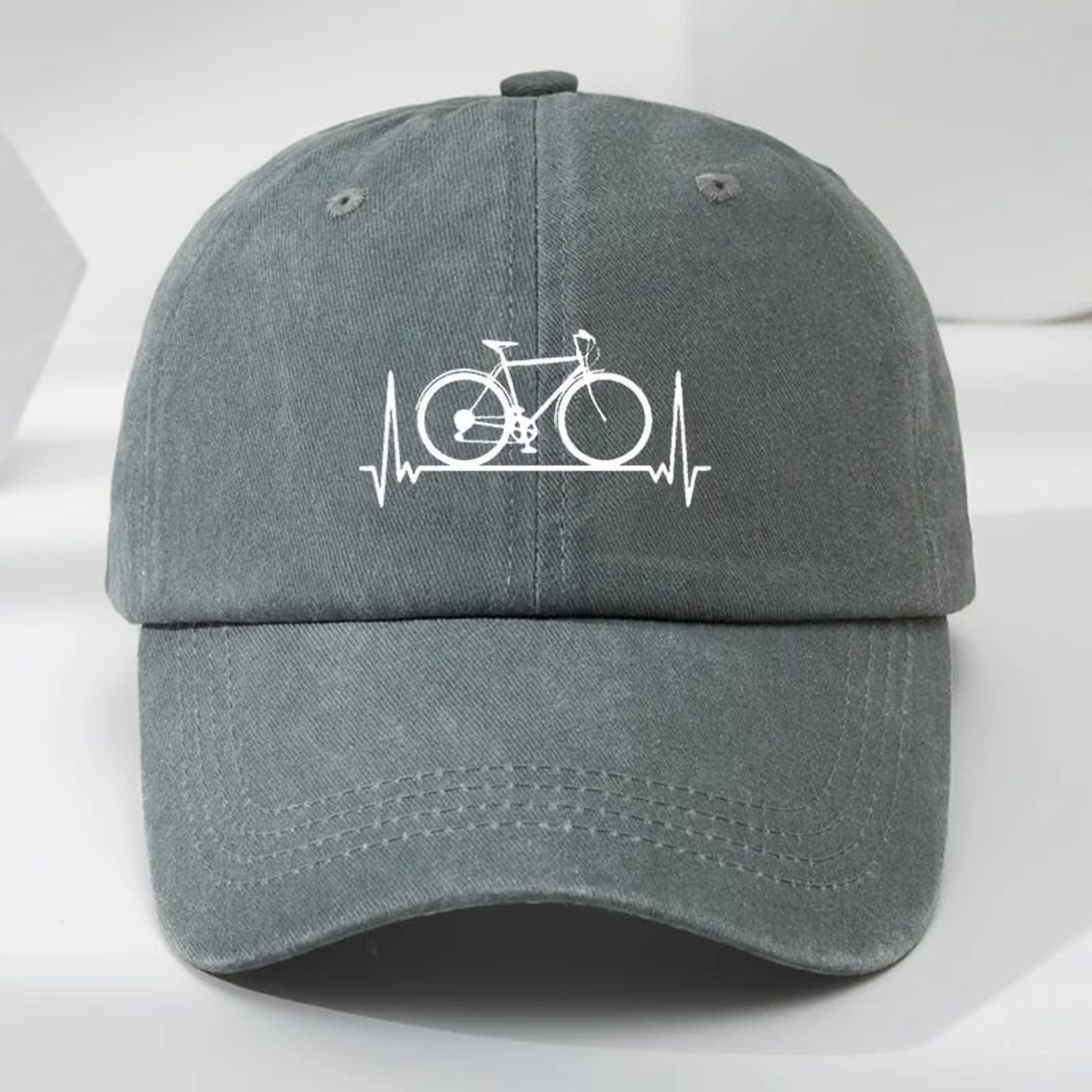 Bicycle Print Outdoor Baseball Cap  Adjustable Sun Protection Sports Hat 11