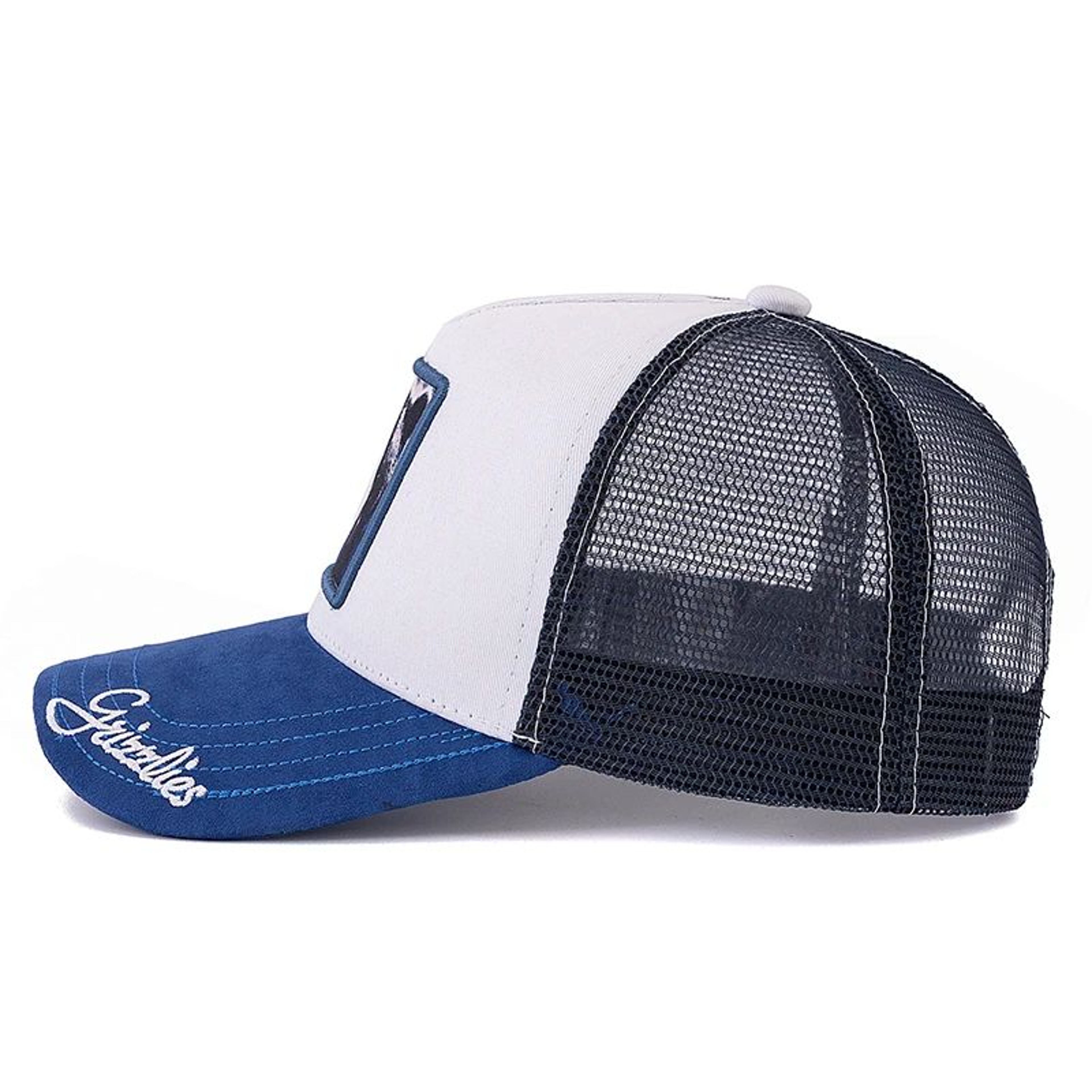 Grizzlies Patch Suede Trucker Hat  Adjustable Animal Baseball Cap For Men  Women 2