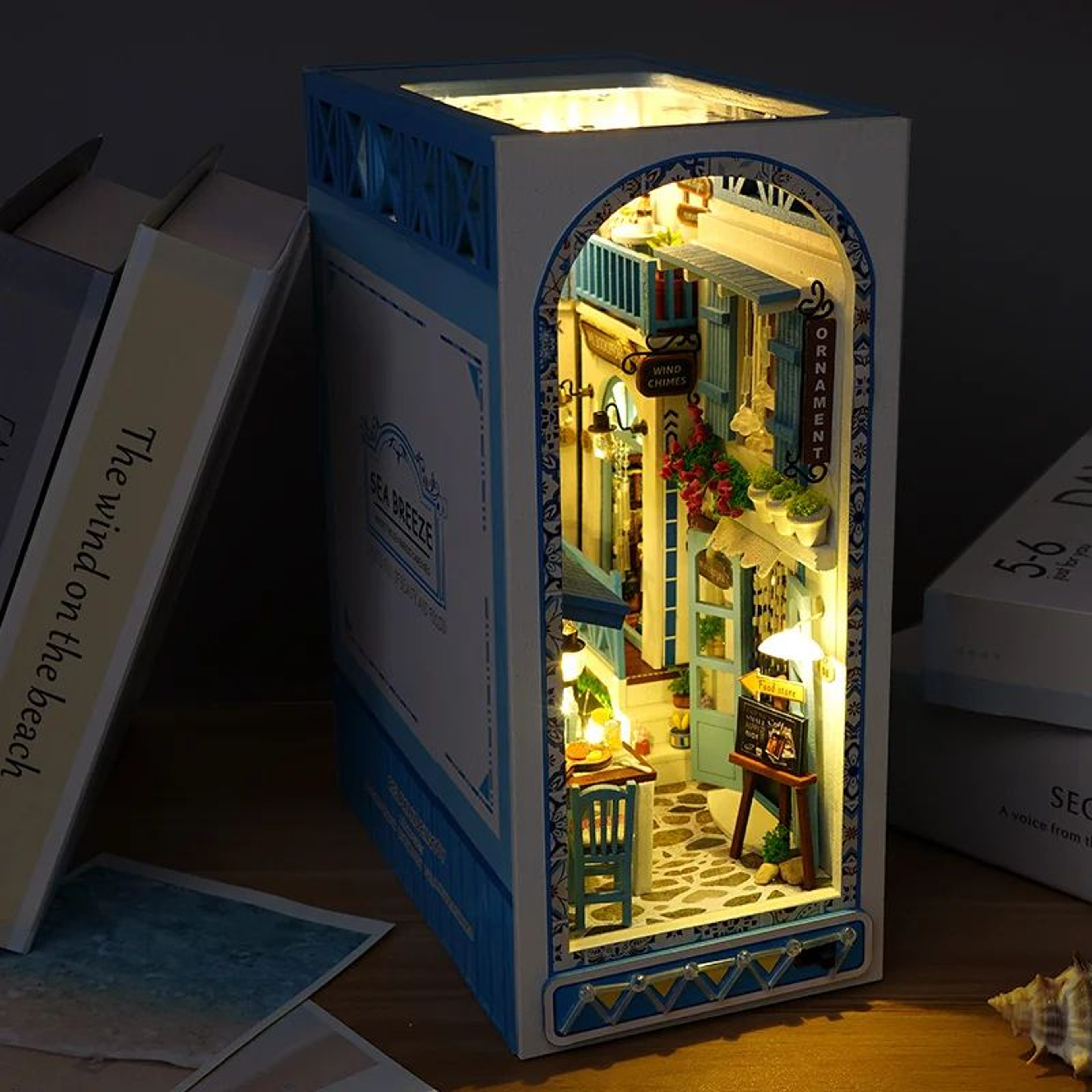 DIY Book Nook Miniature Kit  3D Bookshelf Insert Model Decor 5