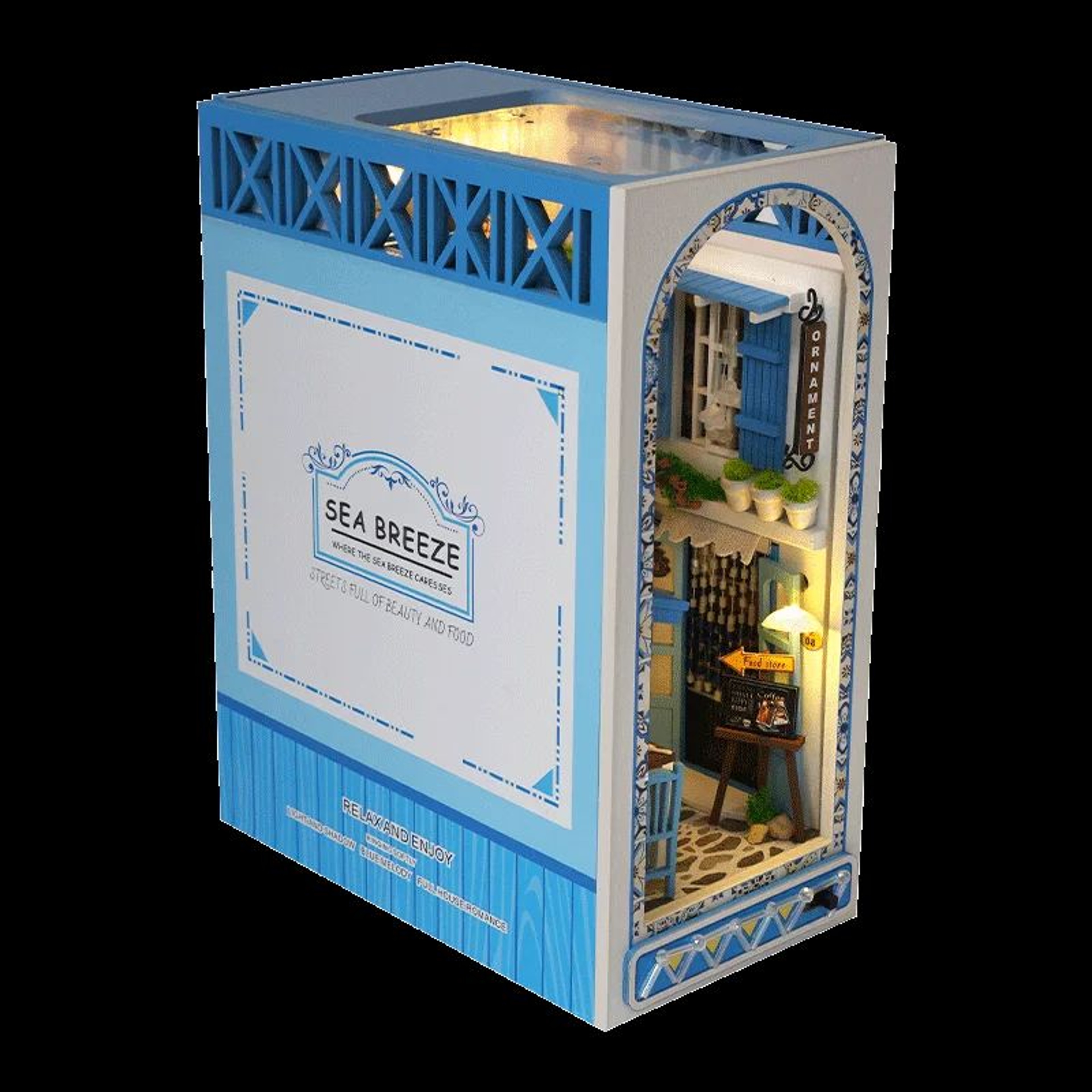 DIY Book Nook Miniature Kit  3D Bookshelf Insert Model Decor 6