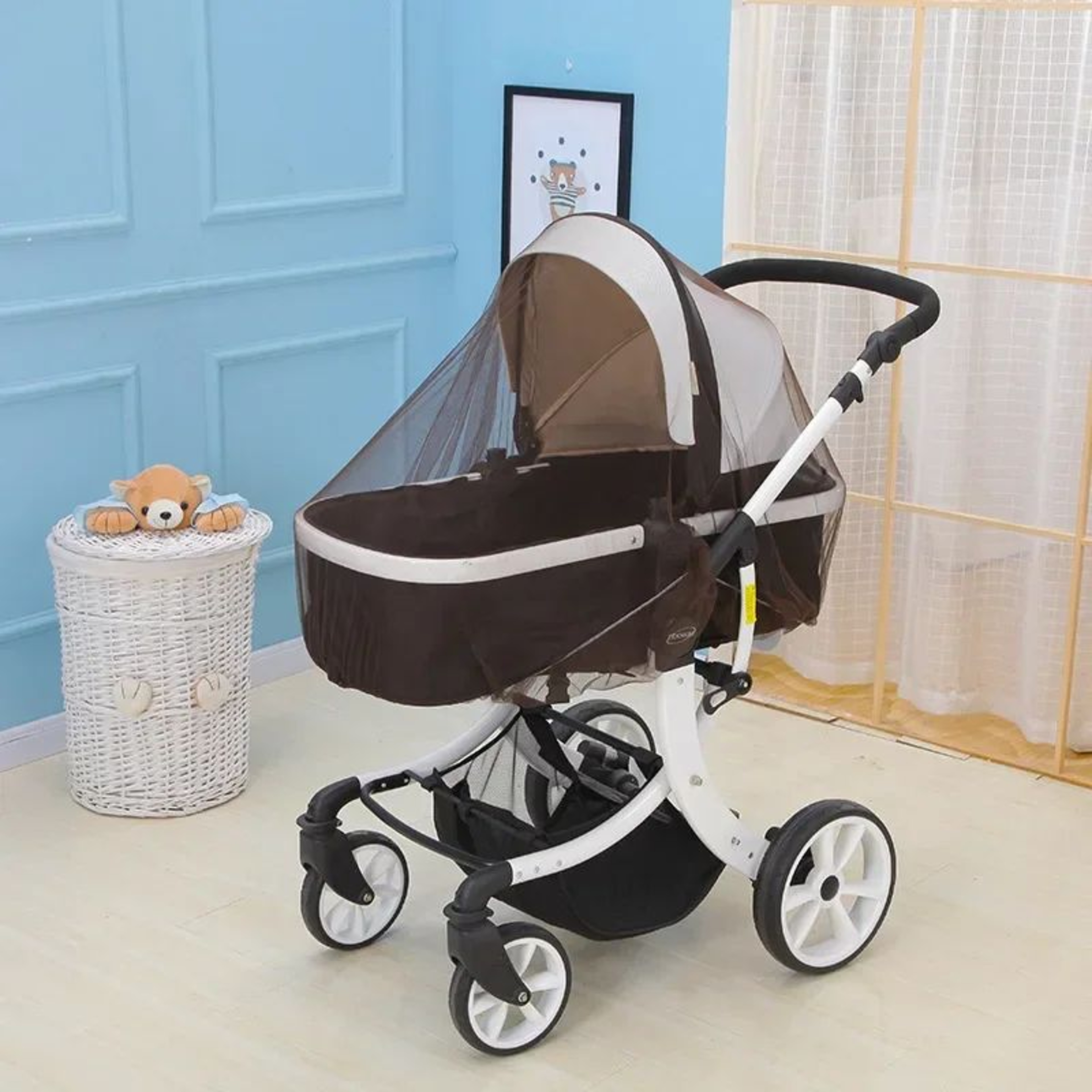 Universal Baby Stroller Mosquito Net  Breathable Insect Protection Mesh For Pram  Pushchair 6
