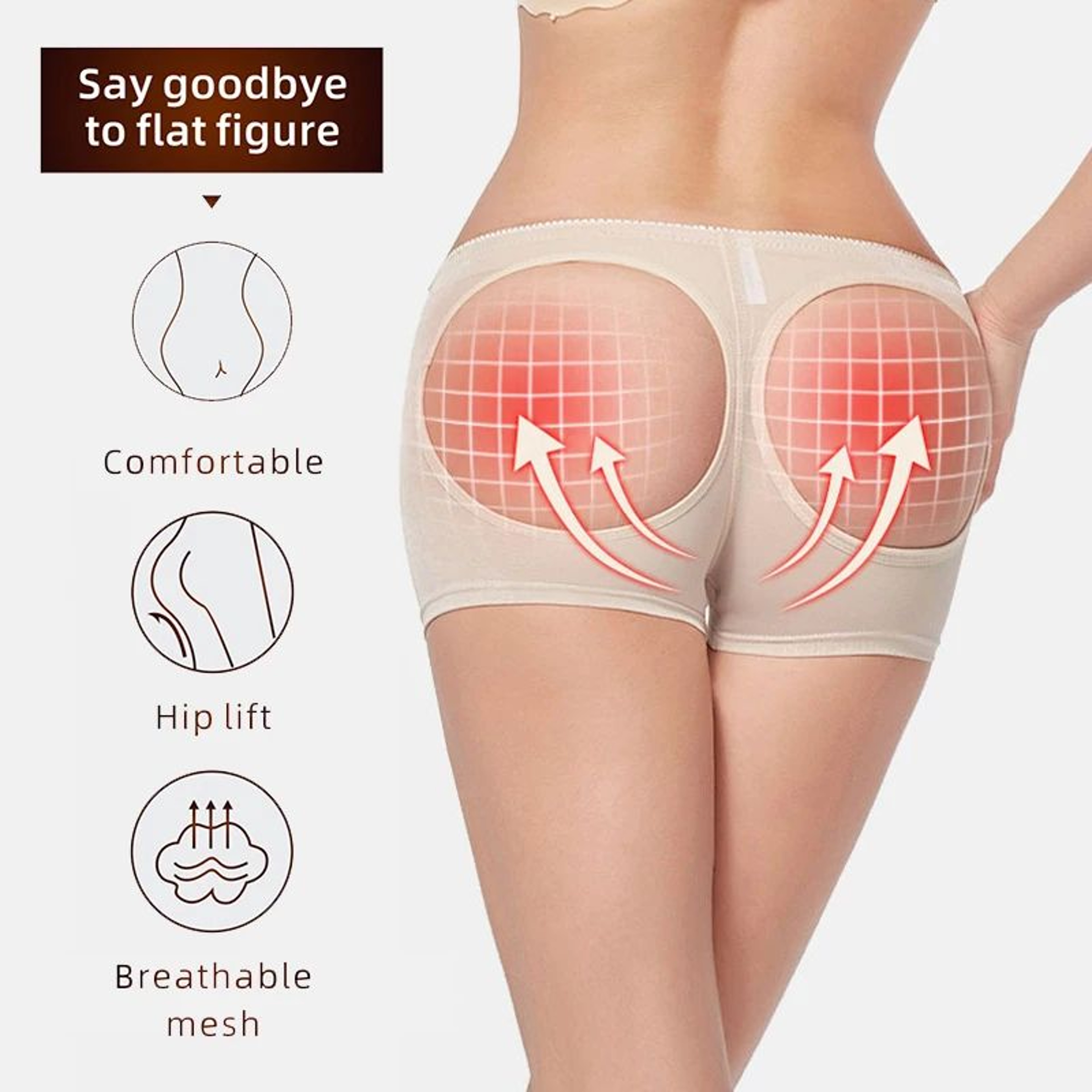 Aishang Womens Butt Lifter Shaper Panties Shorts  PushUp Hip Enhancer Body Shaper Underwear 4