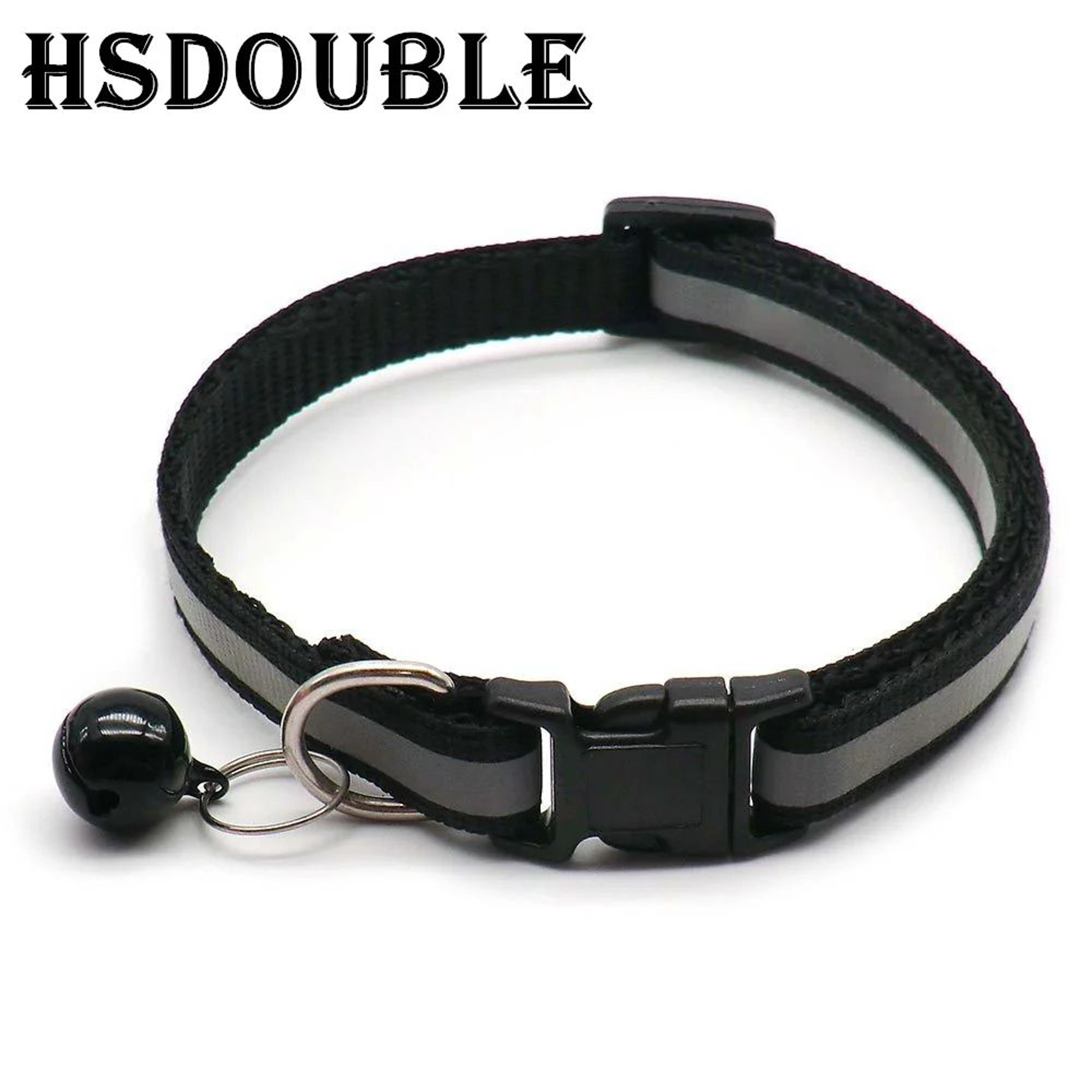 2Pack Reflective Adjustable Cat  Small Dog Collar With Bell  Safety Pet Collar Set 15