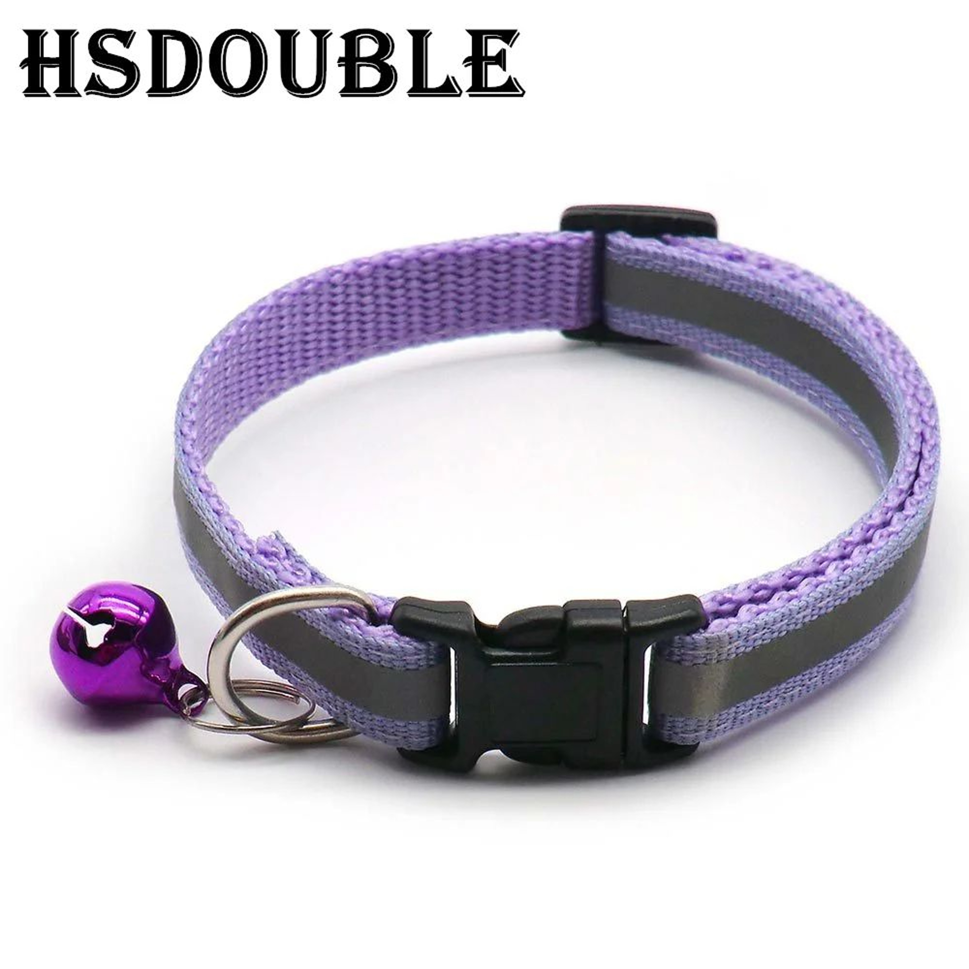 2Pack Reflective Adjustable Cat  Small Dog Collar With Bell  Safety Pet Collar Set 13