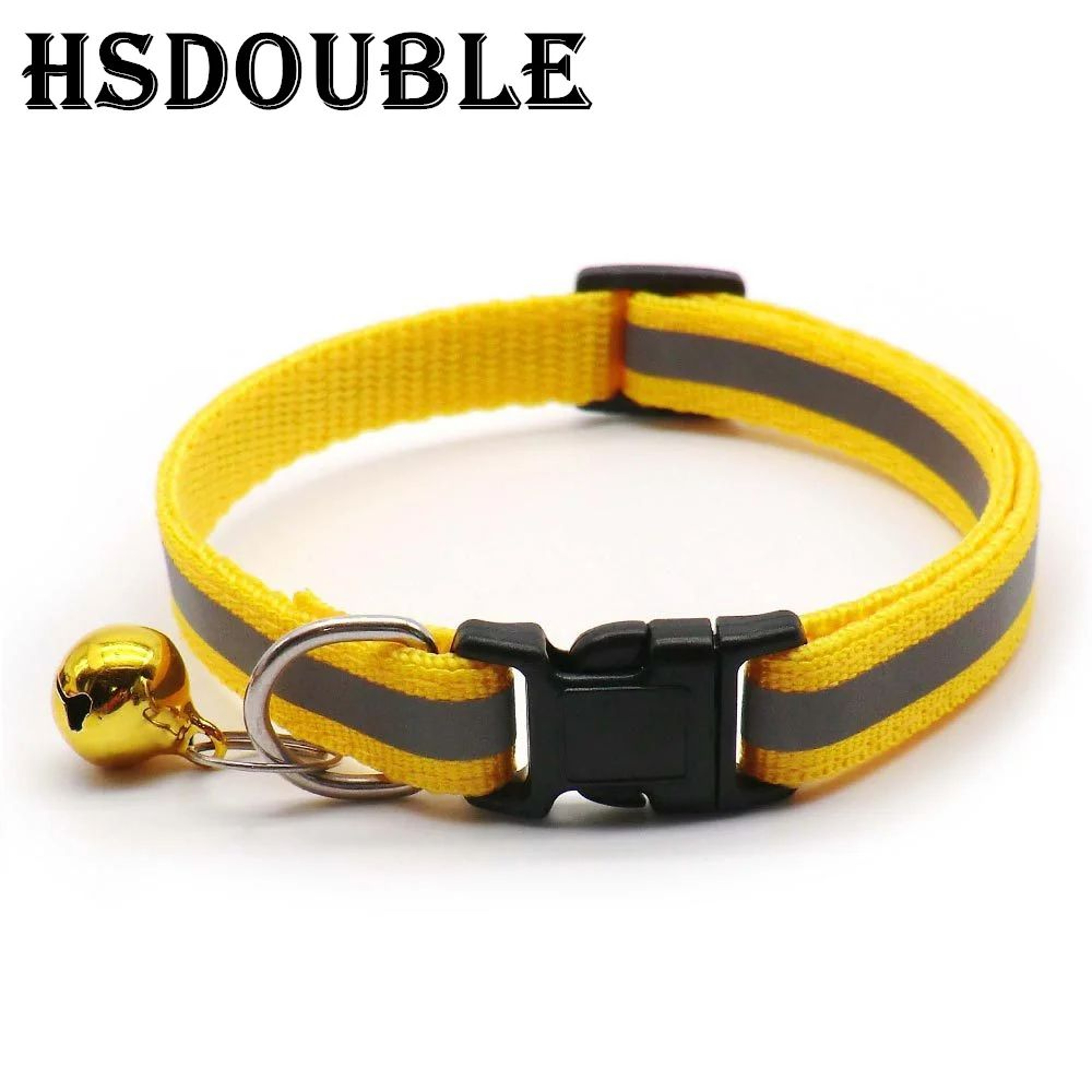 2Pack Reflective Adjustable Cat  Small Dog Collar With Bell  Safety Pet Collar Set 14