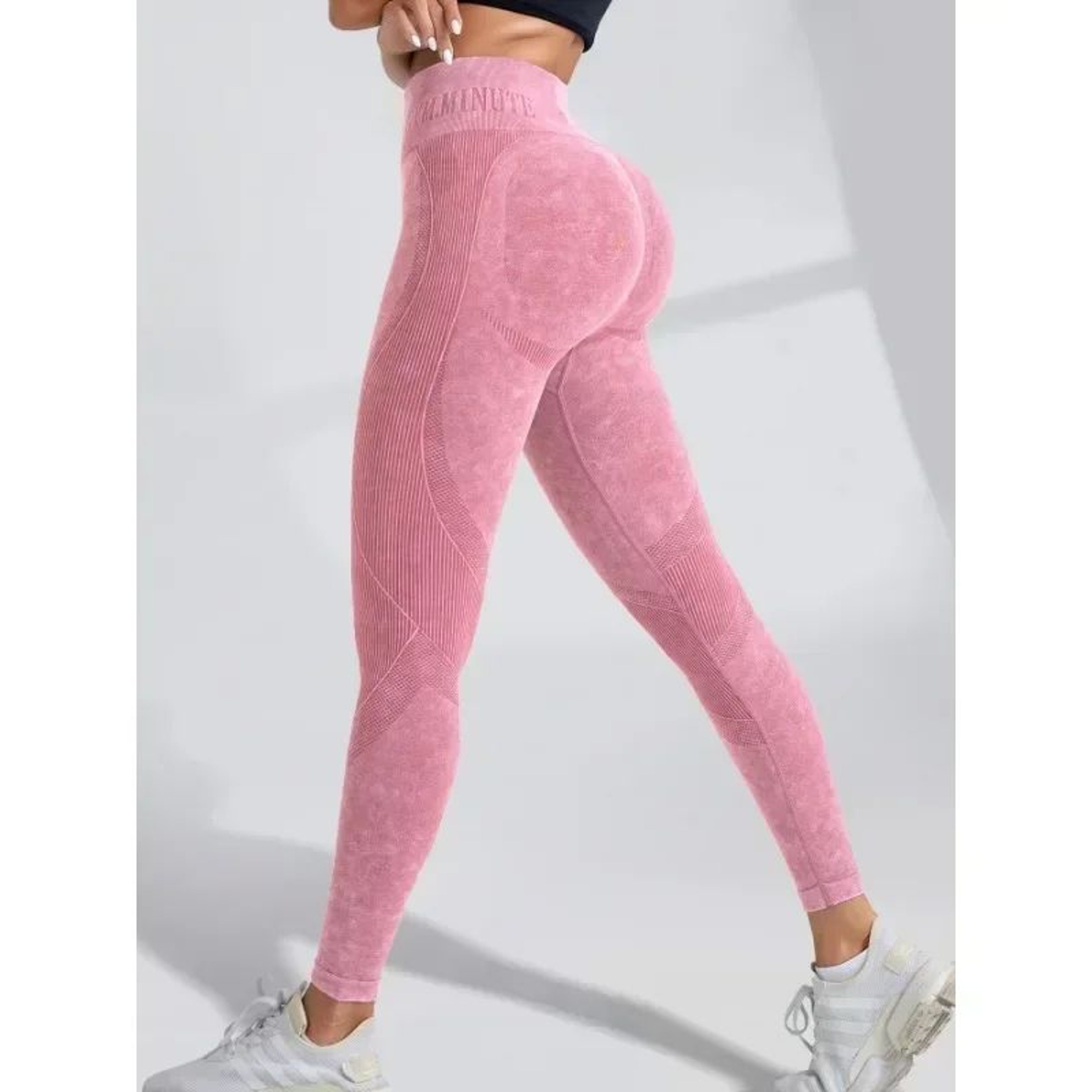 Seamless High Waist Booty Lift Gym Leggings  Womens Sand Washed Yoga Workout Pants 3