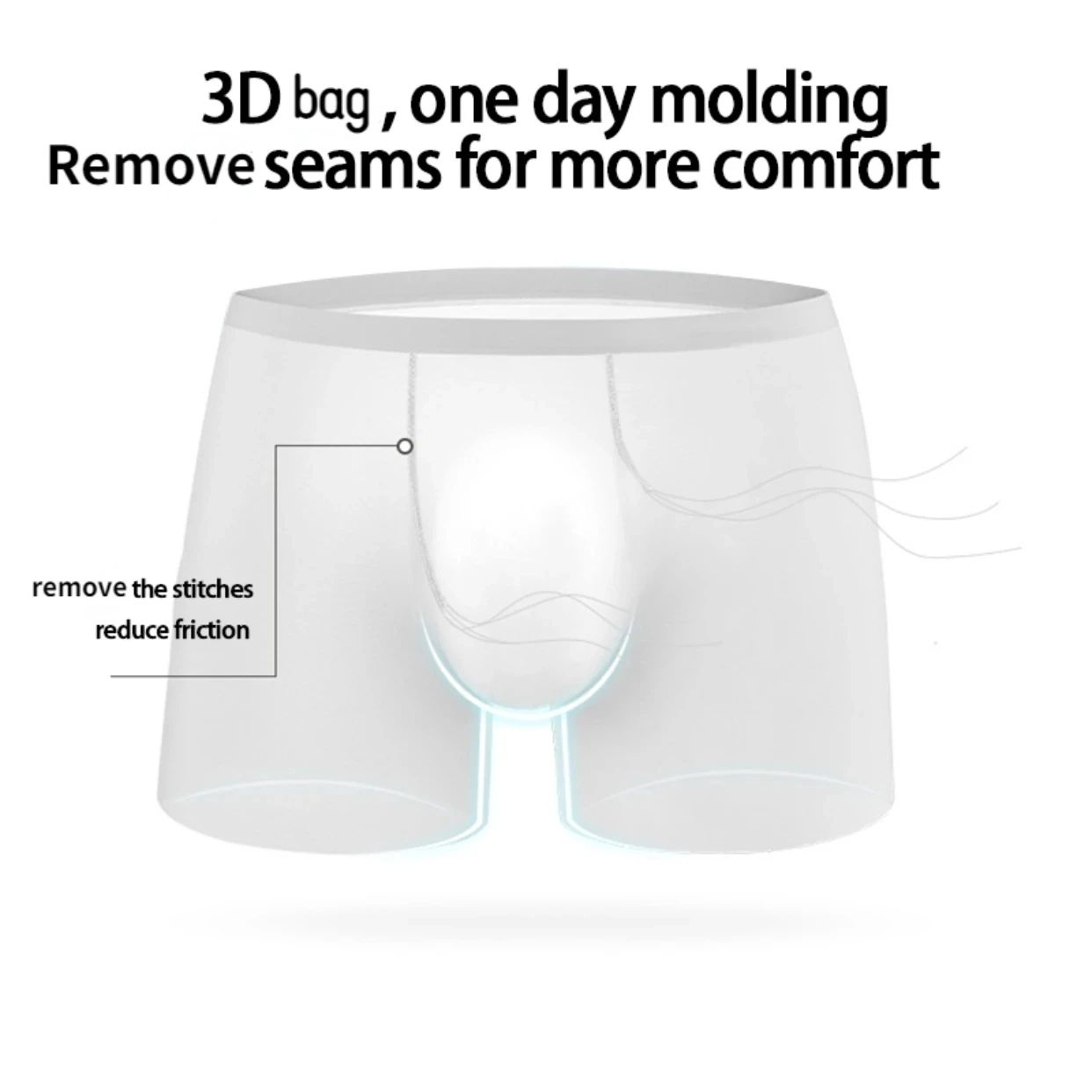 Mens Ice Silk Seamless Boxer Briefs  Breathable Antibacterial Lightweight Underwear 5