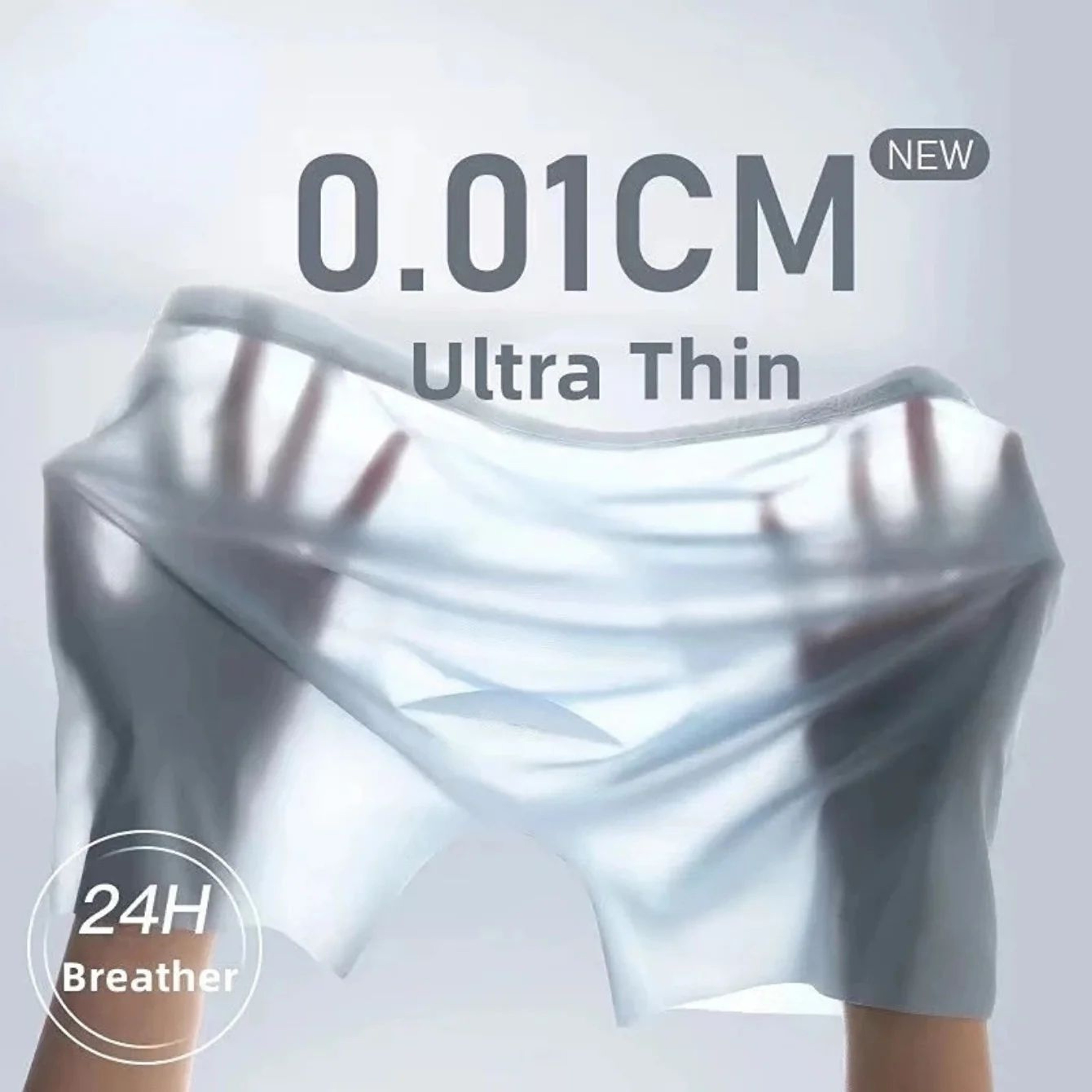 Mens Ice Silk Seamless Boxer Briefs  Breathable Antibacterial Lightweight Underwear 0
