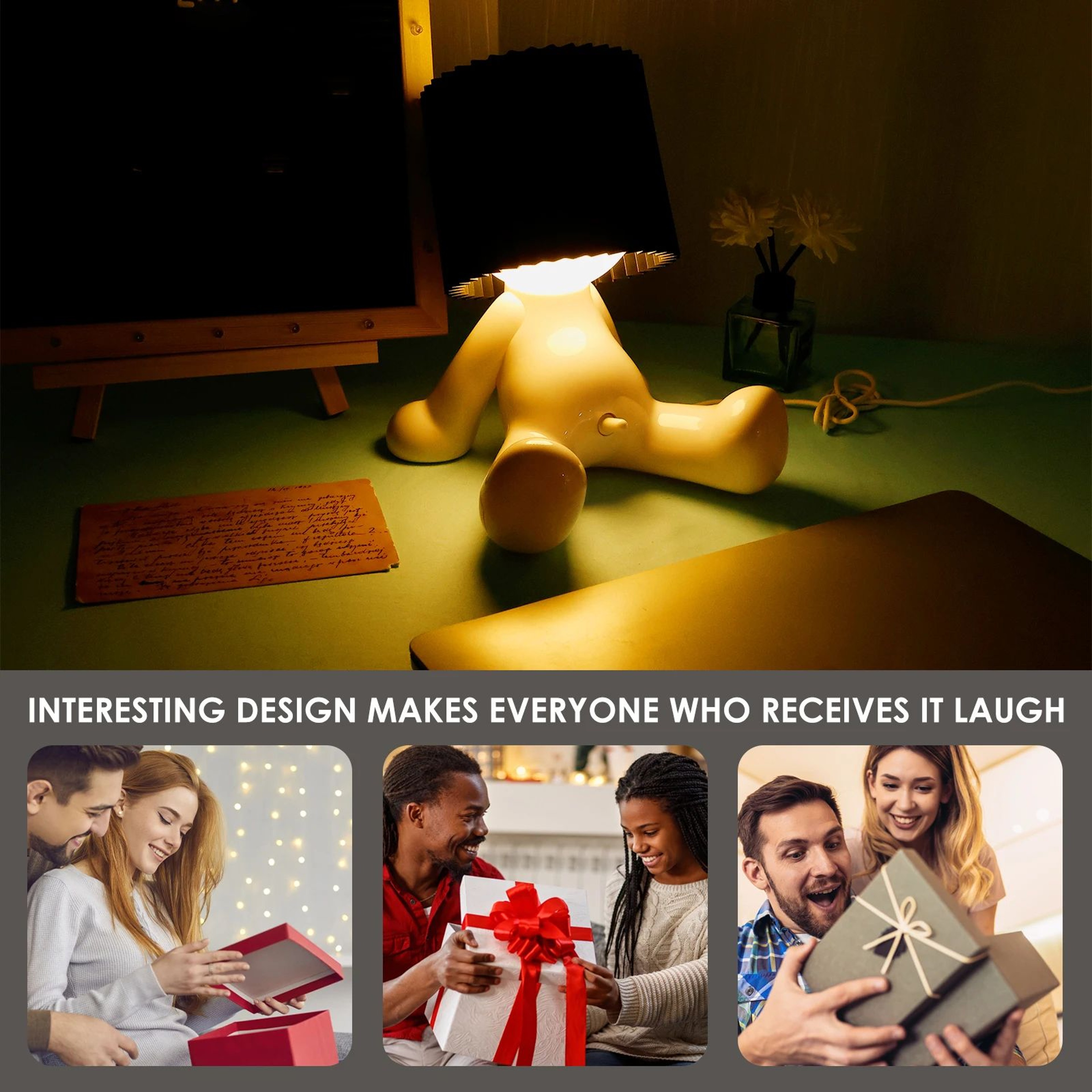 Creative Shy Boy Table Lamp  Funny Naughty Boy Night Light For Bedroom  Desk Decor 2