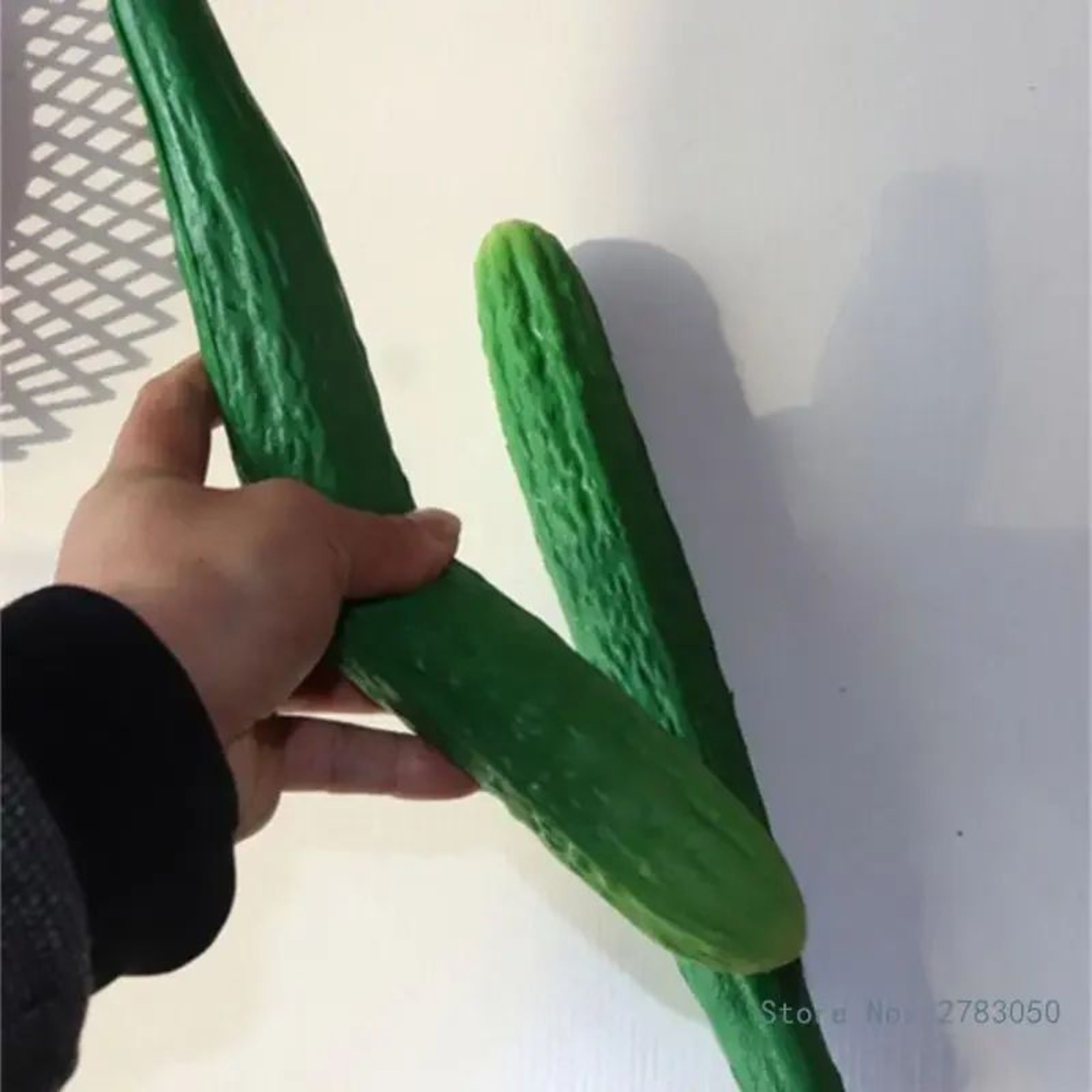 Realistic PU Artificial Cucumber  Aubergine Display Prop  Soft Simulation Vegetable Decor 2