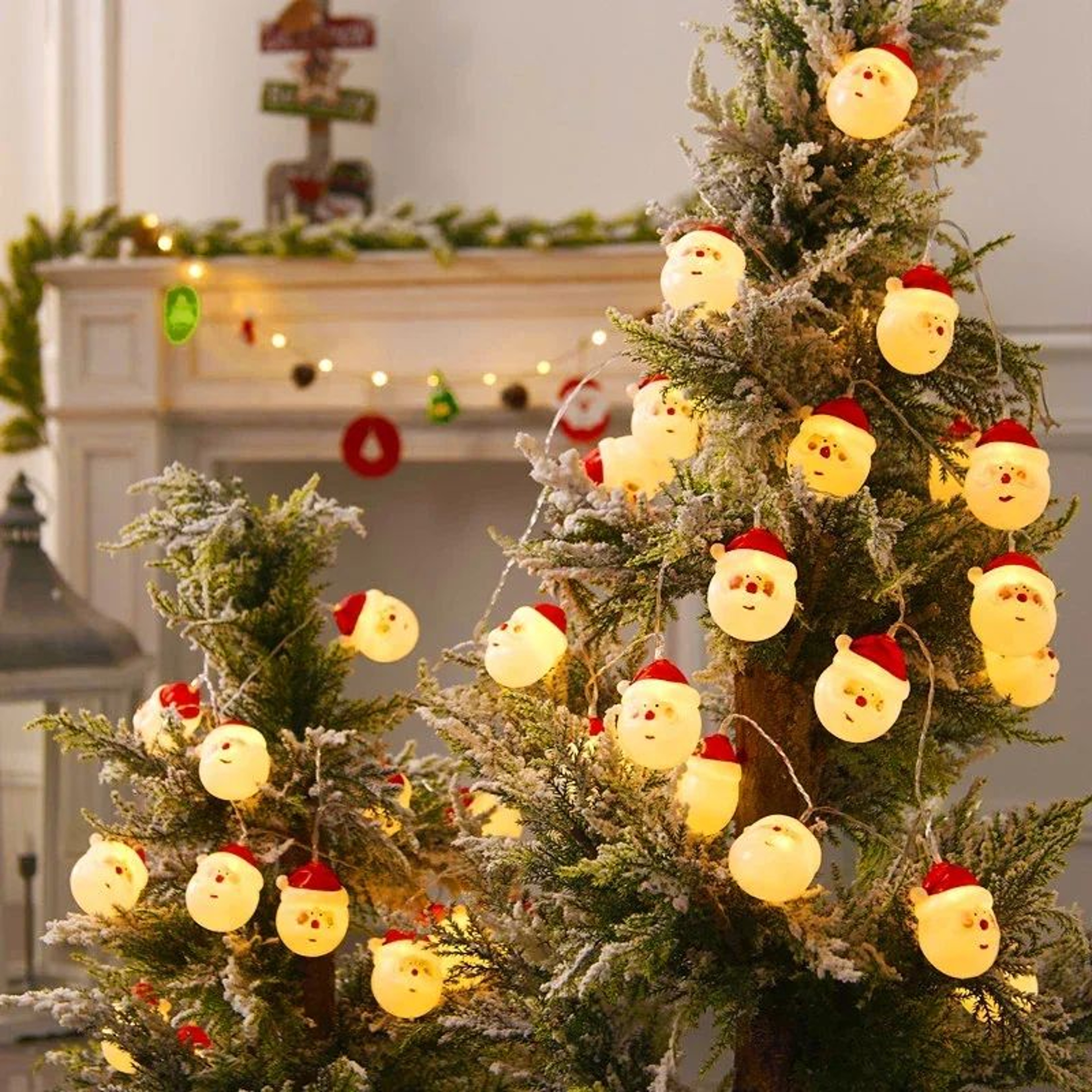 49 Ft Santa Claus LED String Lights  Battery Powered Christmas Fairy Garland Decoration 2