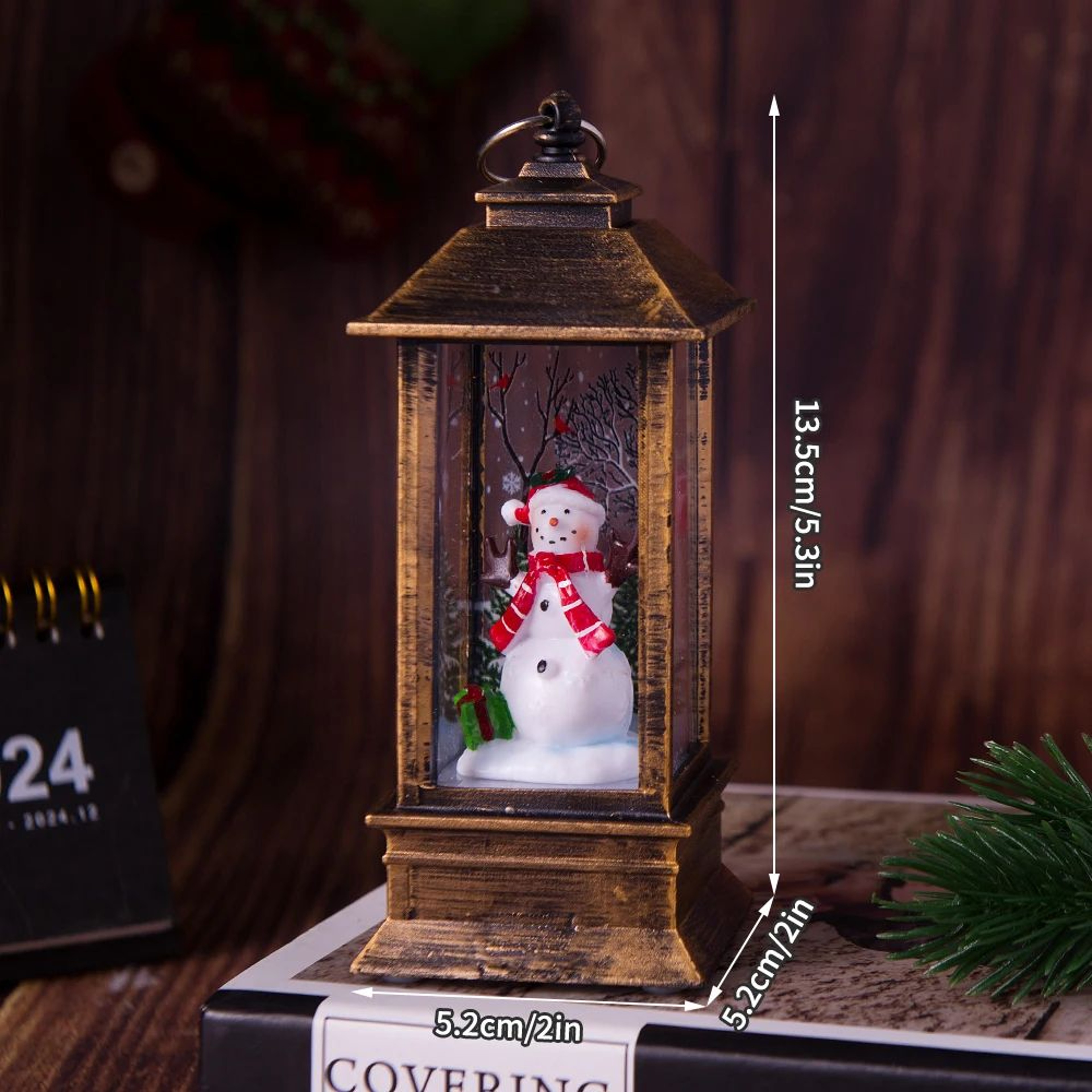 Christmas Santa Lantern Night Light  Decorative Desktop Holiday Lamp 6
