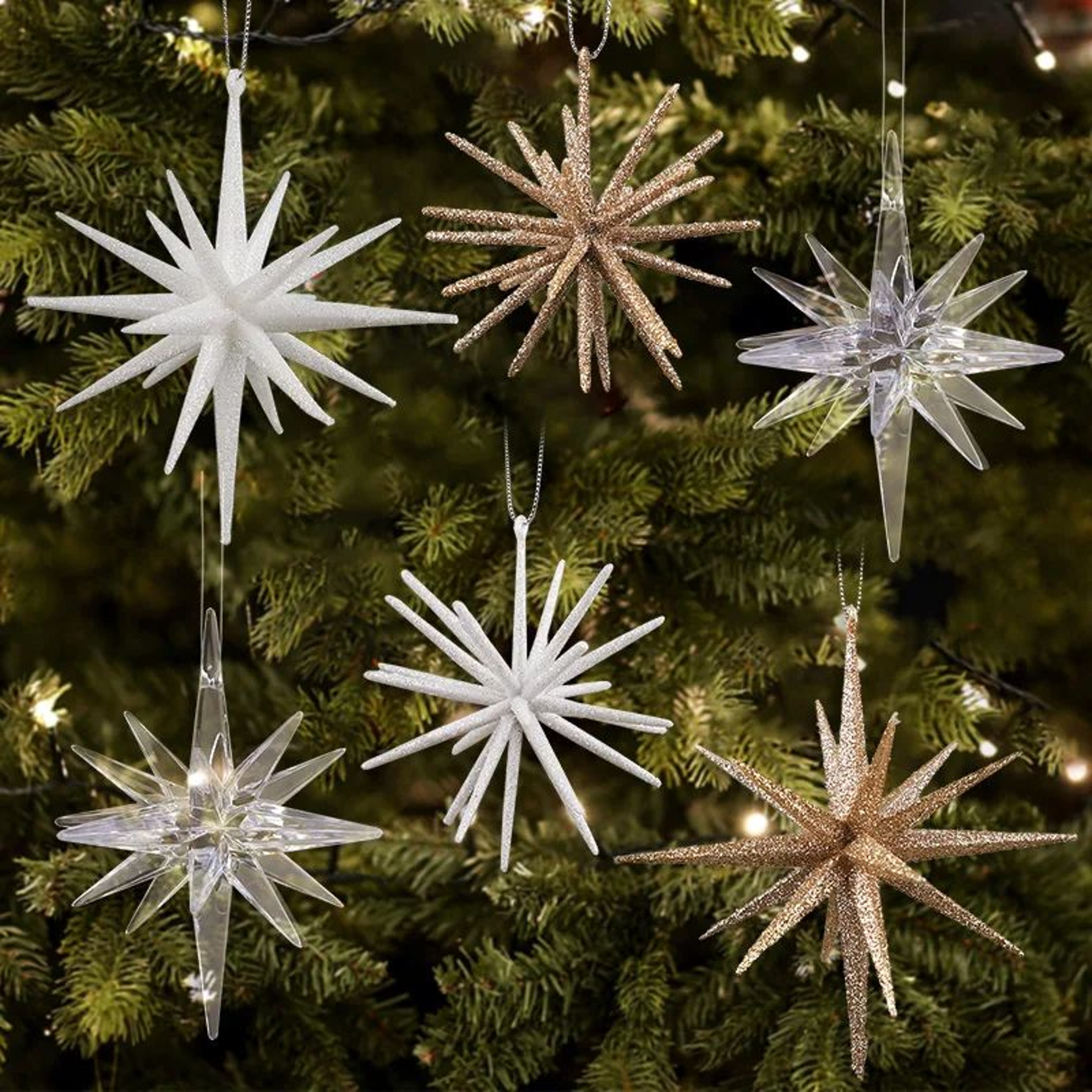 Glitter Exploding Star Christmas Ornament  Hanging Star Tree Decoration 4