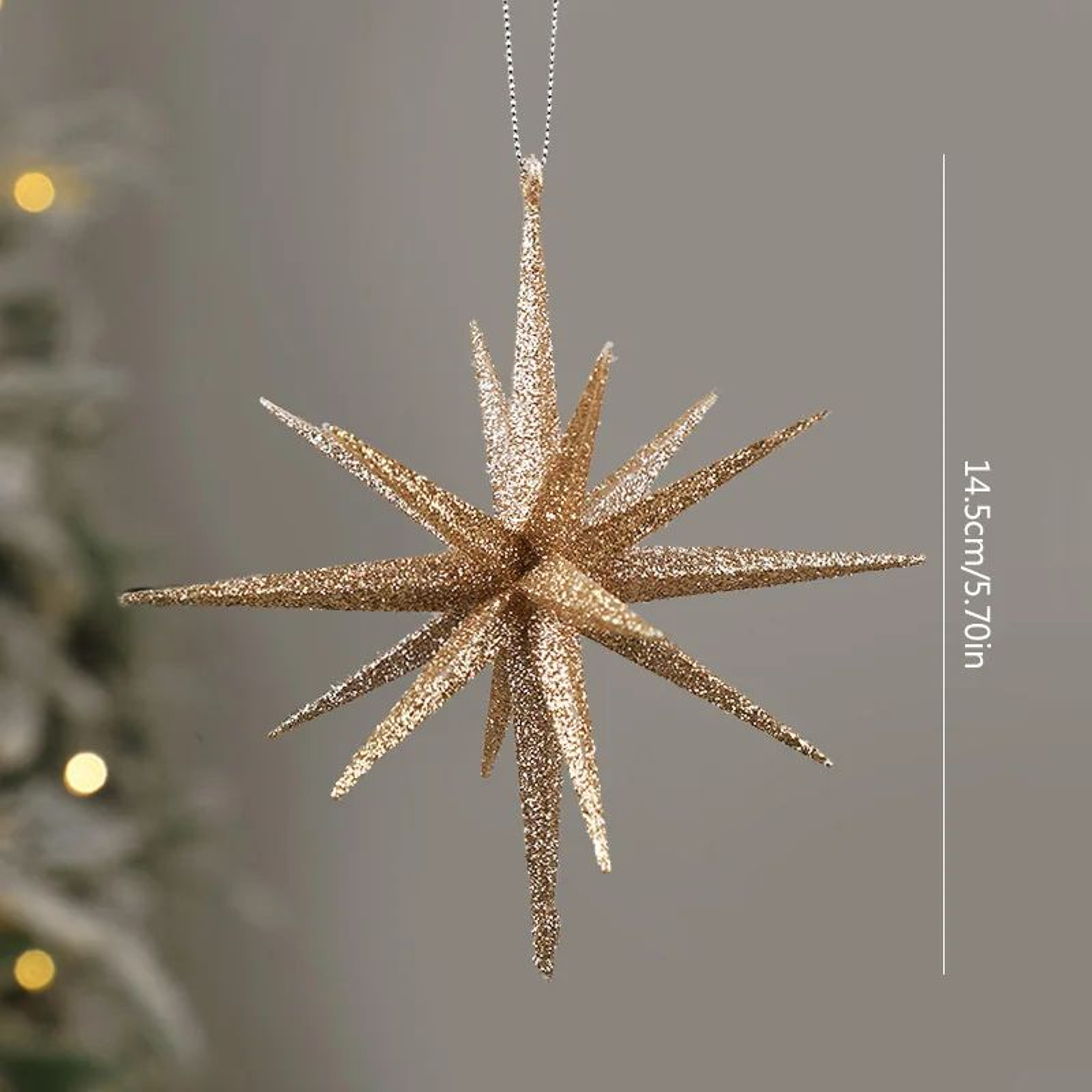 Glitter Exploding Star Christmas Ornament  Hanging Star Tree Decoration 8