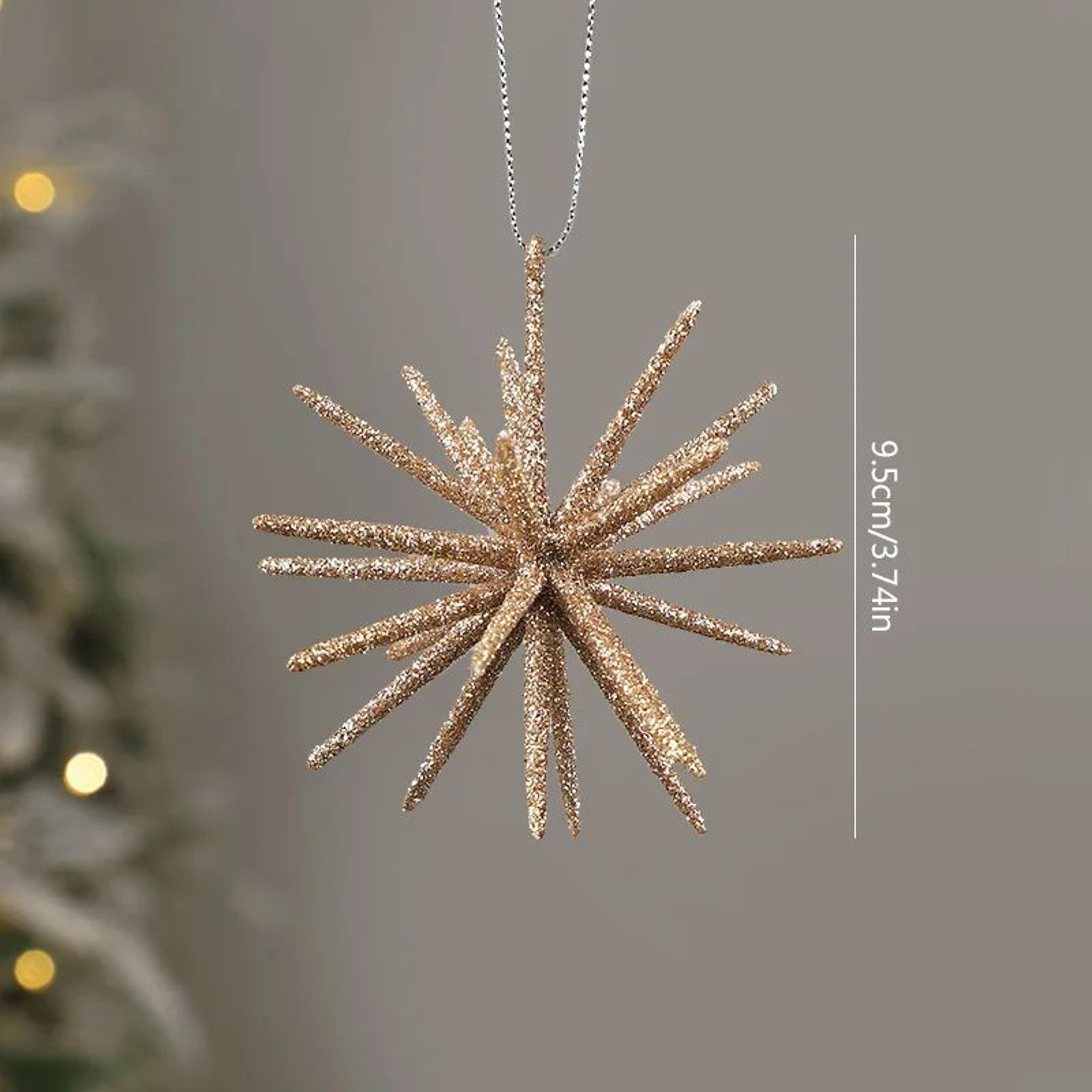 Glitter Exploding Star Christmas Ornament  Hanging Star Tree Decoration 9