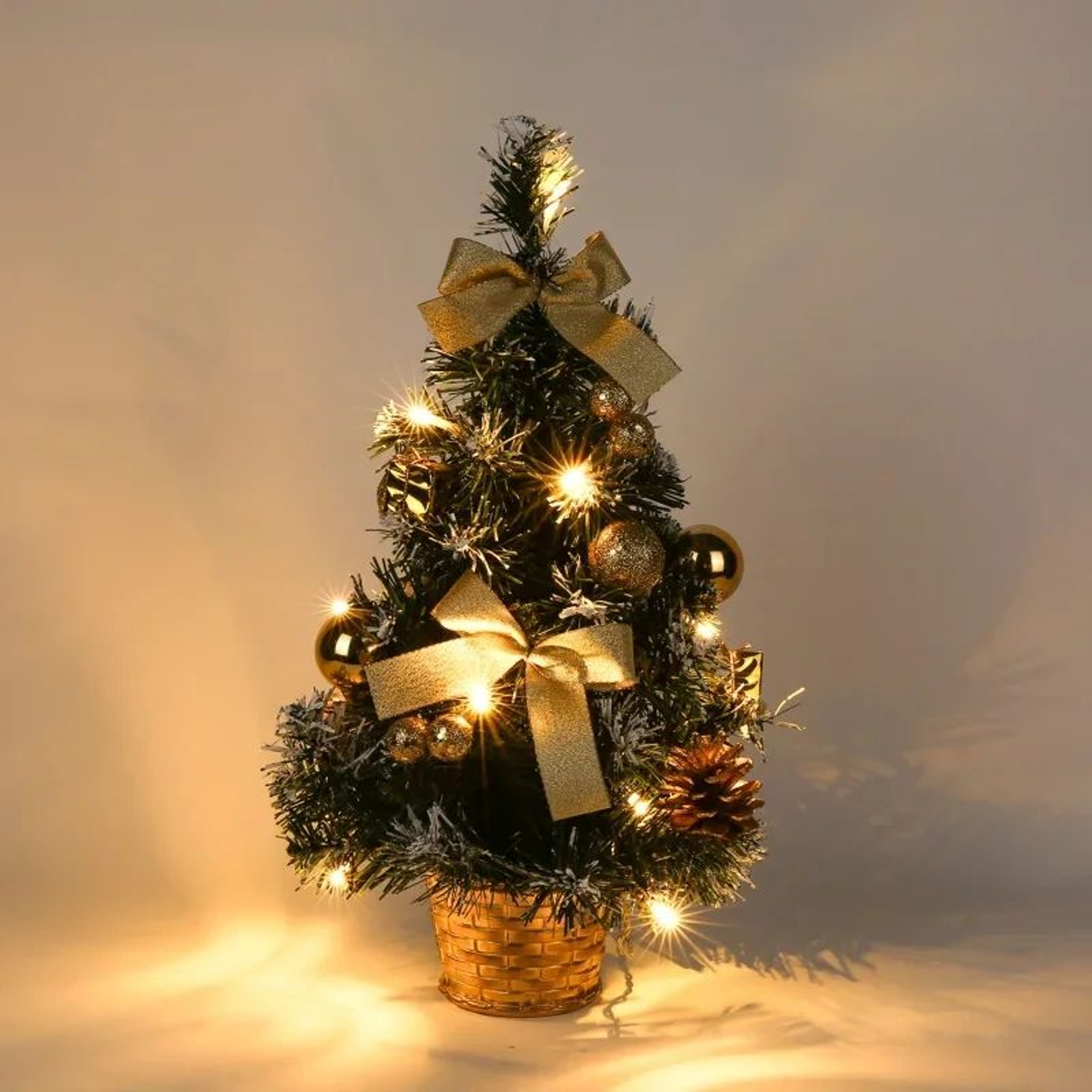 LED Mini Pine Christmas Tree Night Light  157in Festive Tabletop Holiday Decoration 6