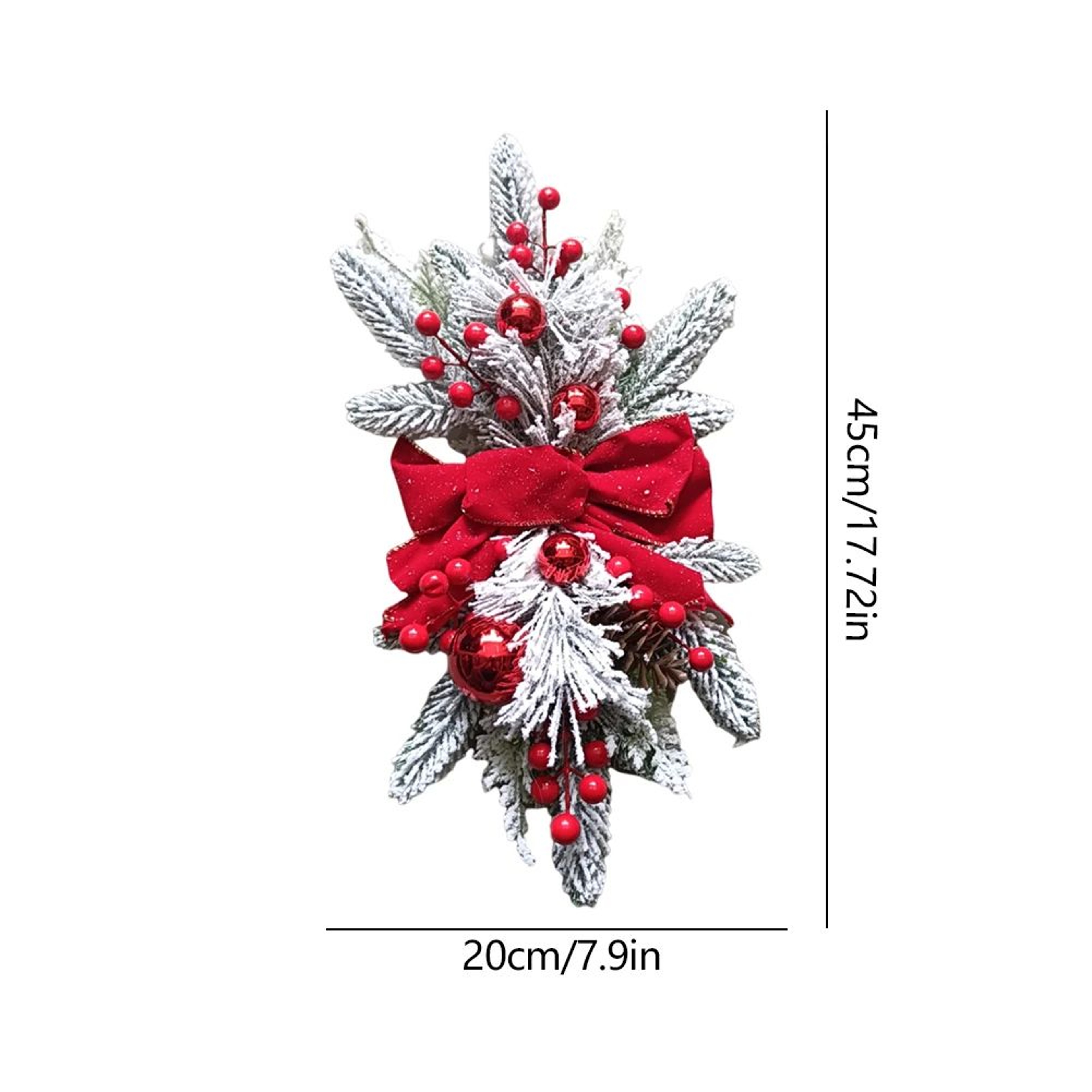 Lighted Christmas Wreath Garland  Festive Door  Stair Hanging Holiday Decoration 6