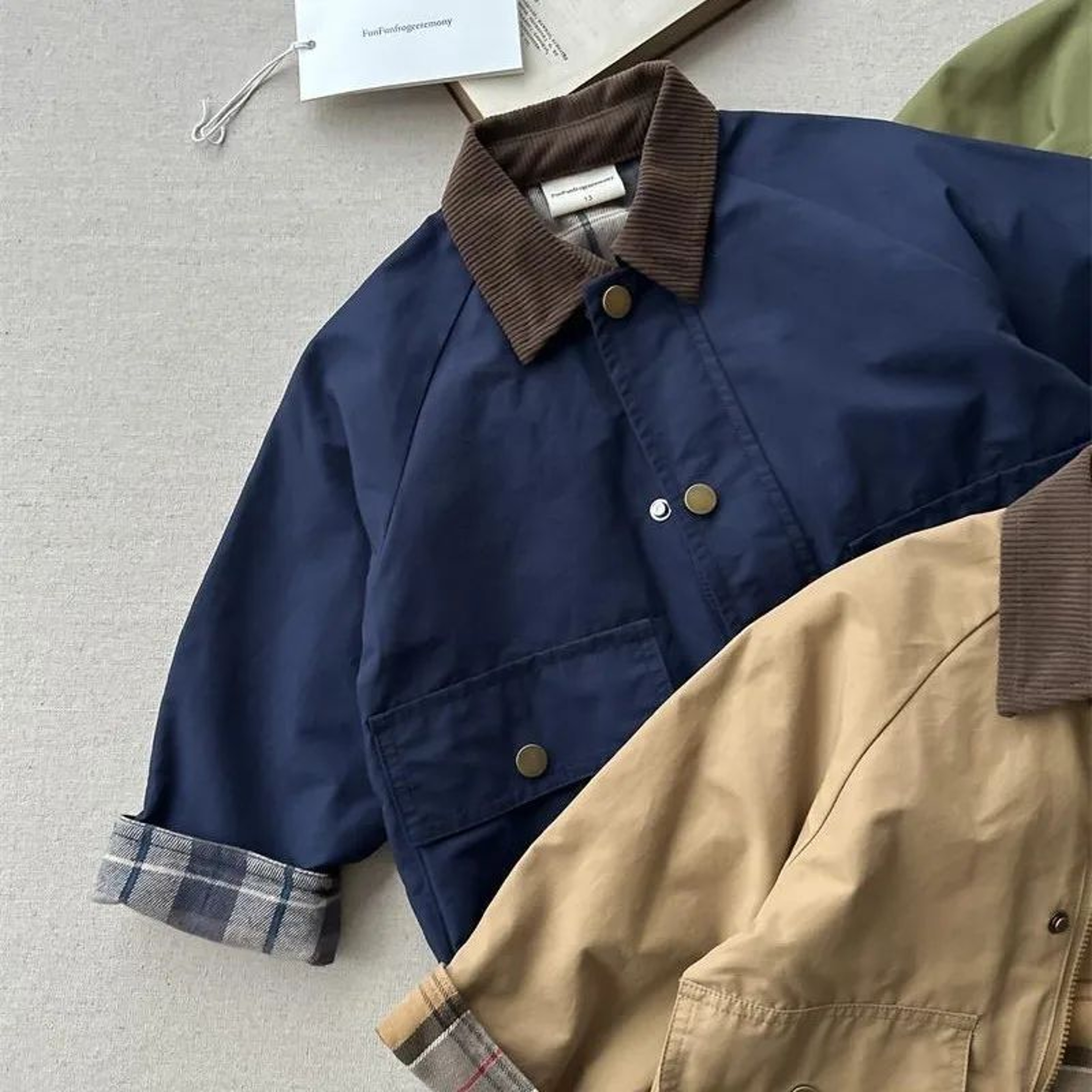 Kids Patchwork Trench Jacket  Casual Cargo Style Coat For Babies  Toddlers 110Y 1