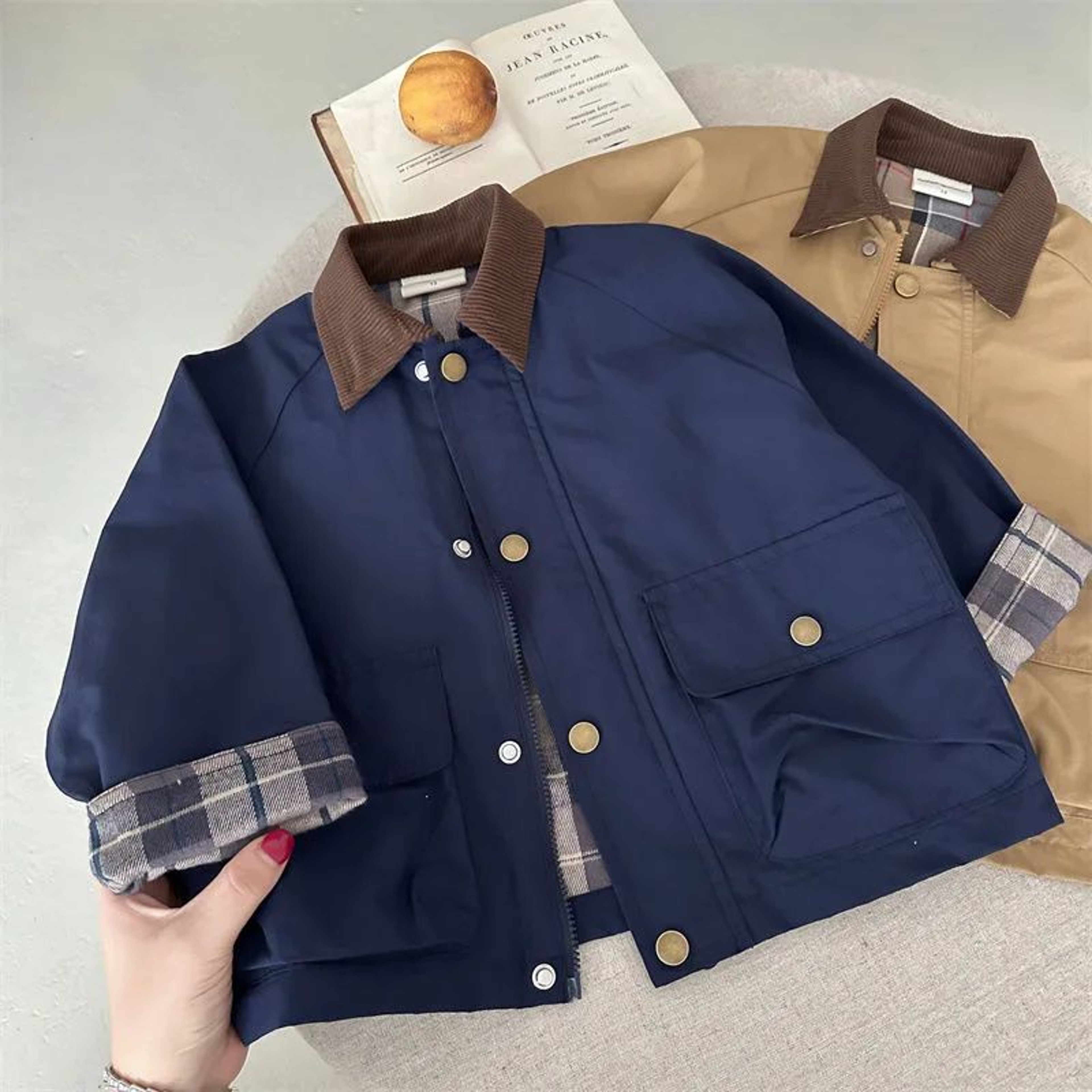 Kids Patchwork Trench Jacket  Casual Cargo Style Coat For Babies  Toddlers 110Y 6