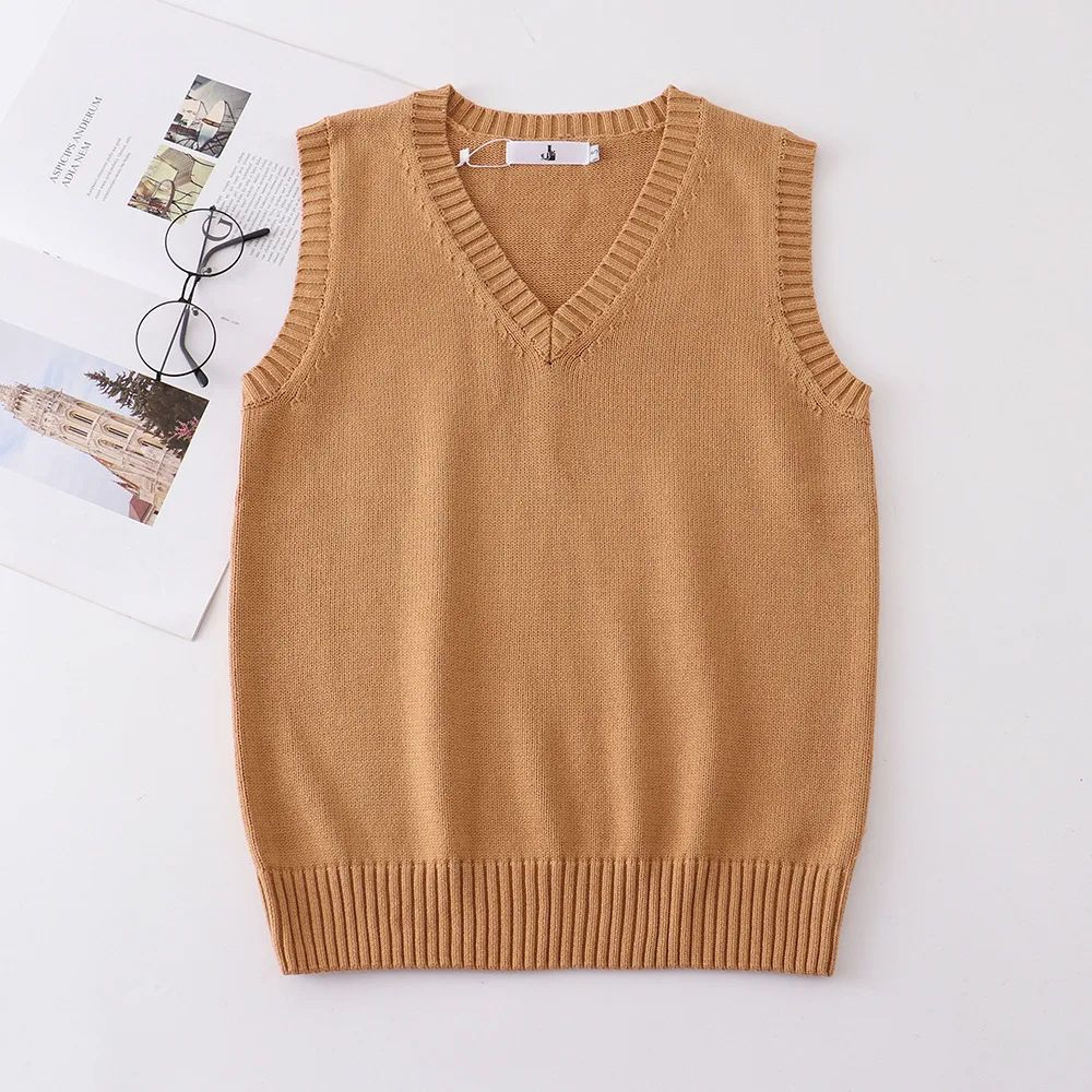 Japanese JK School Uniform Sweater Vest  Cute Anime VNeck Knit Cosplay Vest For Girls  Women 19