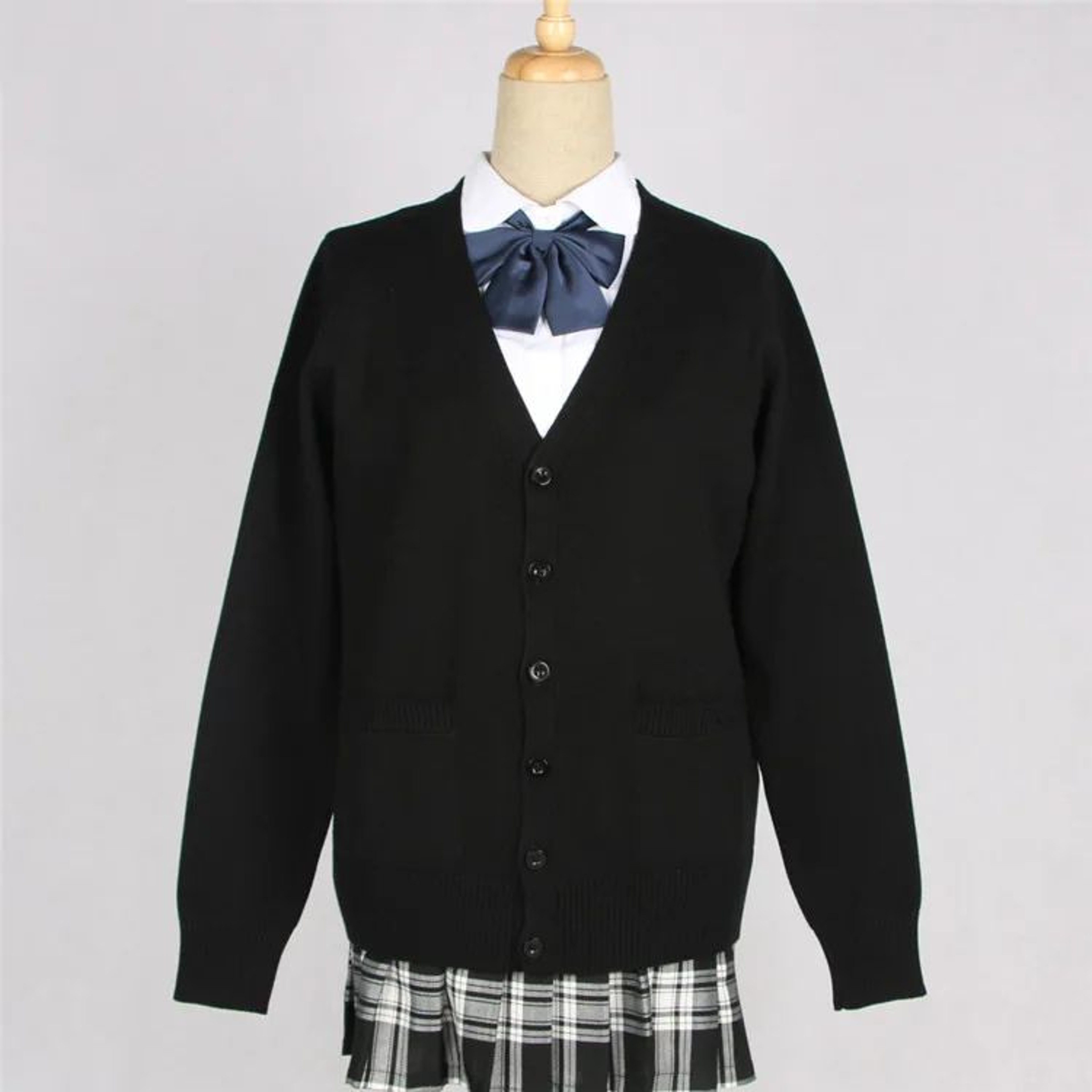 Japanese JK School Uniform Sweater Cardigan  Anime VNeck Long Sleeve Knit Coat For Girls 7