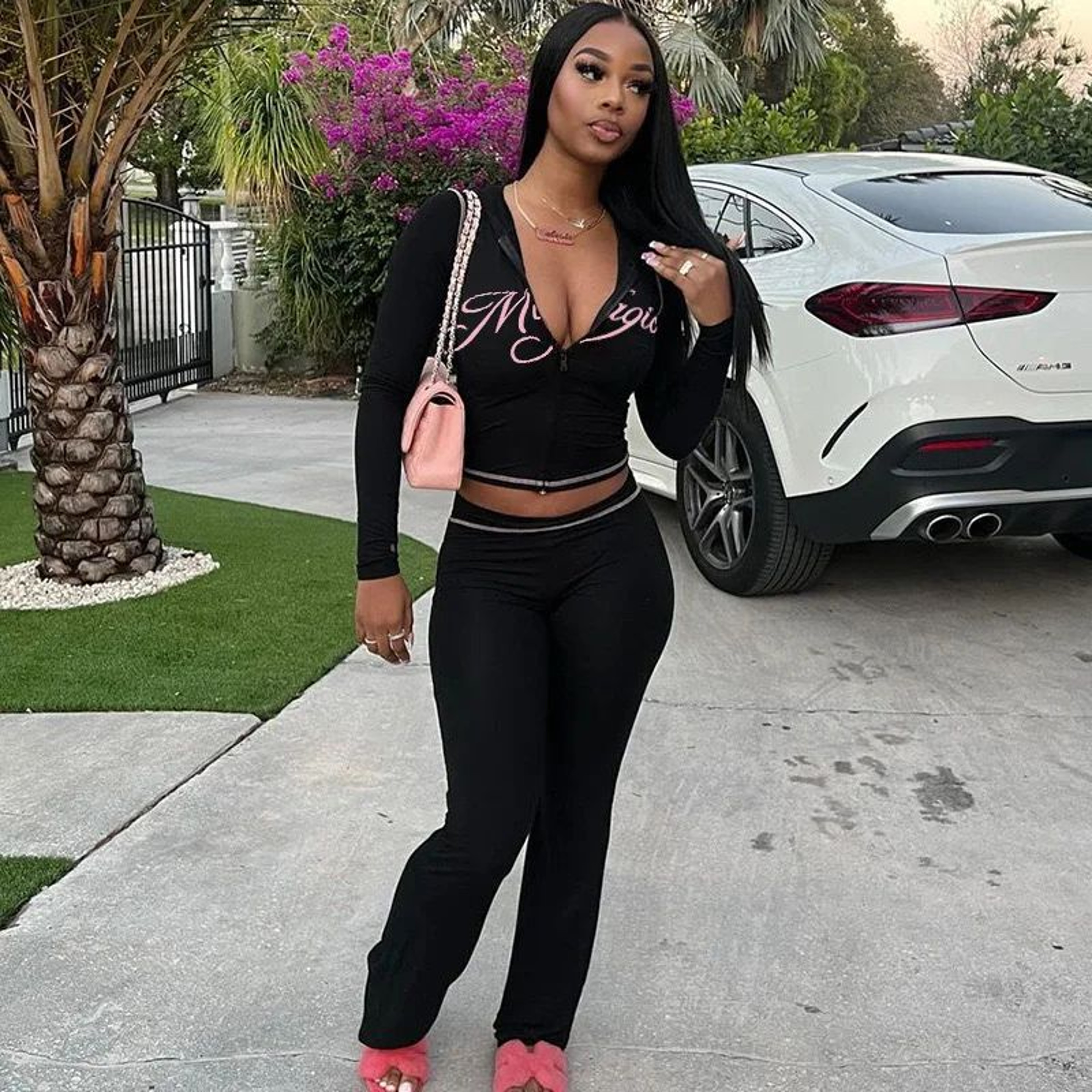 Y2K Leopard Print Hoodie  Slim Pants Set  Womens Streetwear 2Piece Cardigan And Trousers Outfit 1