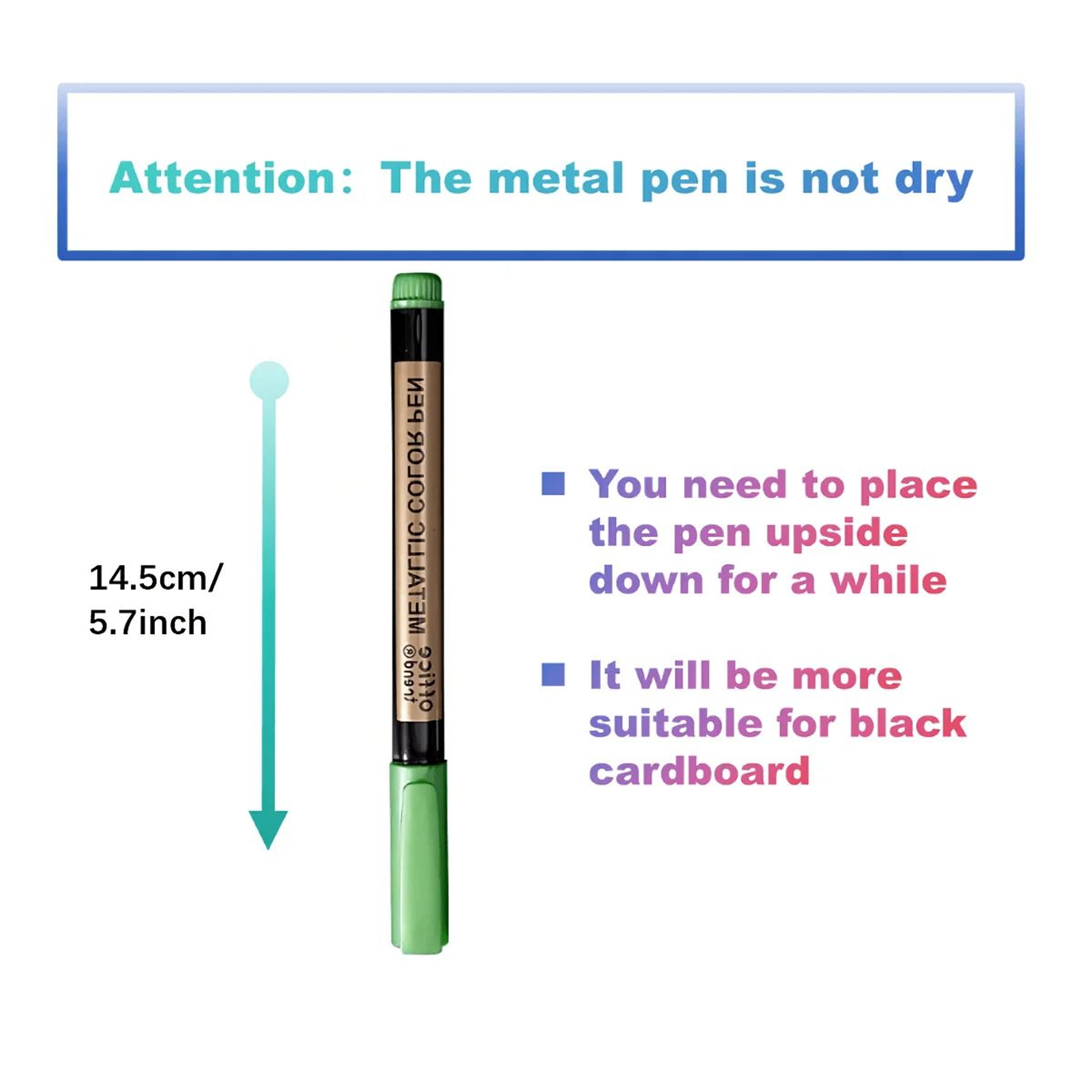 10Piece Metallic Paint Marker Pen Set  Waterproof Fine Tip Markers For Rock Glass  DIY Crafts 3