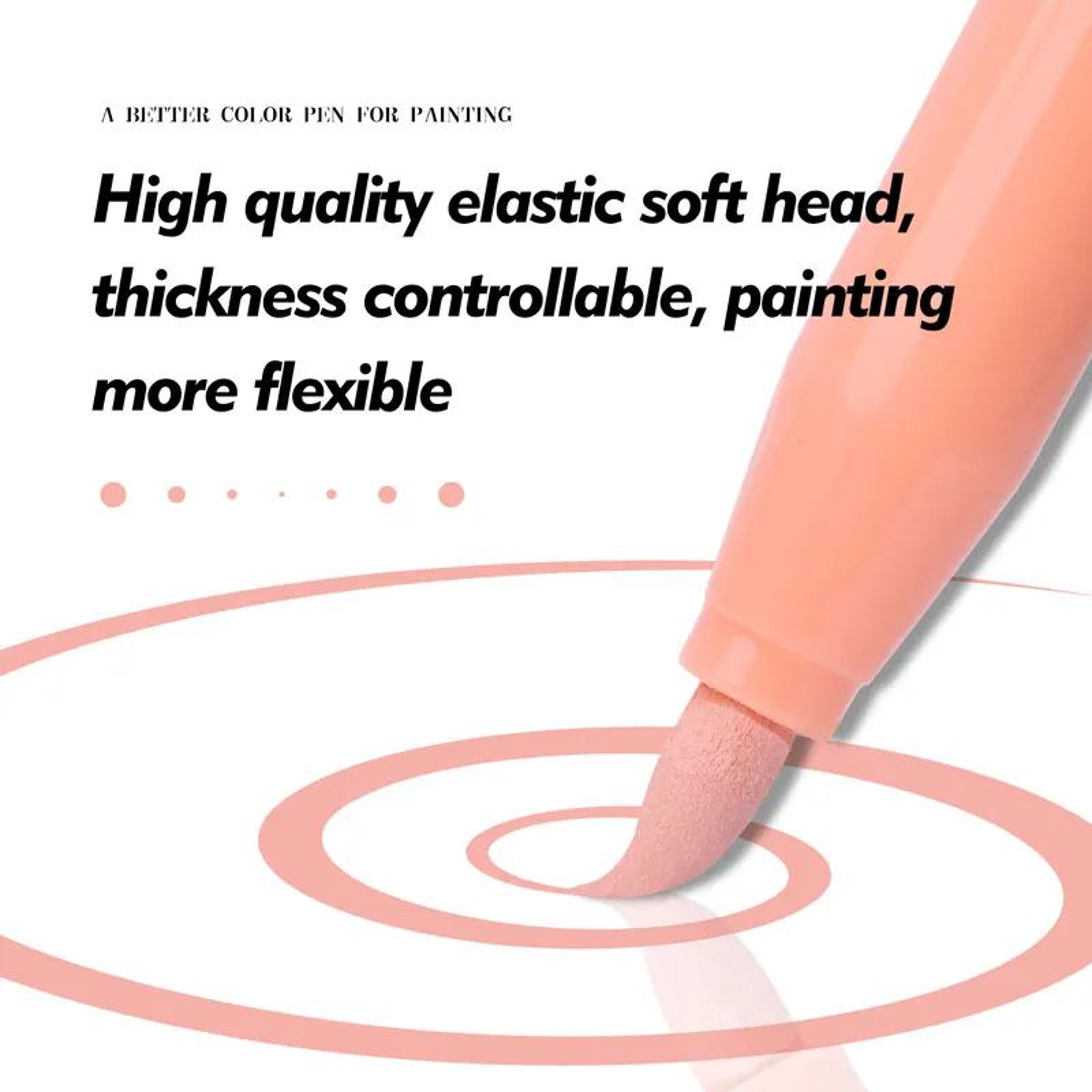 12Color Skin Tone Acrylic Brush Markers  Waterproof Soft Nylon Tip Art Pens For Portrait Drawing 4