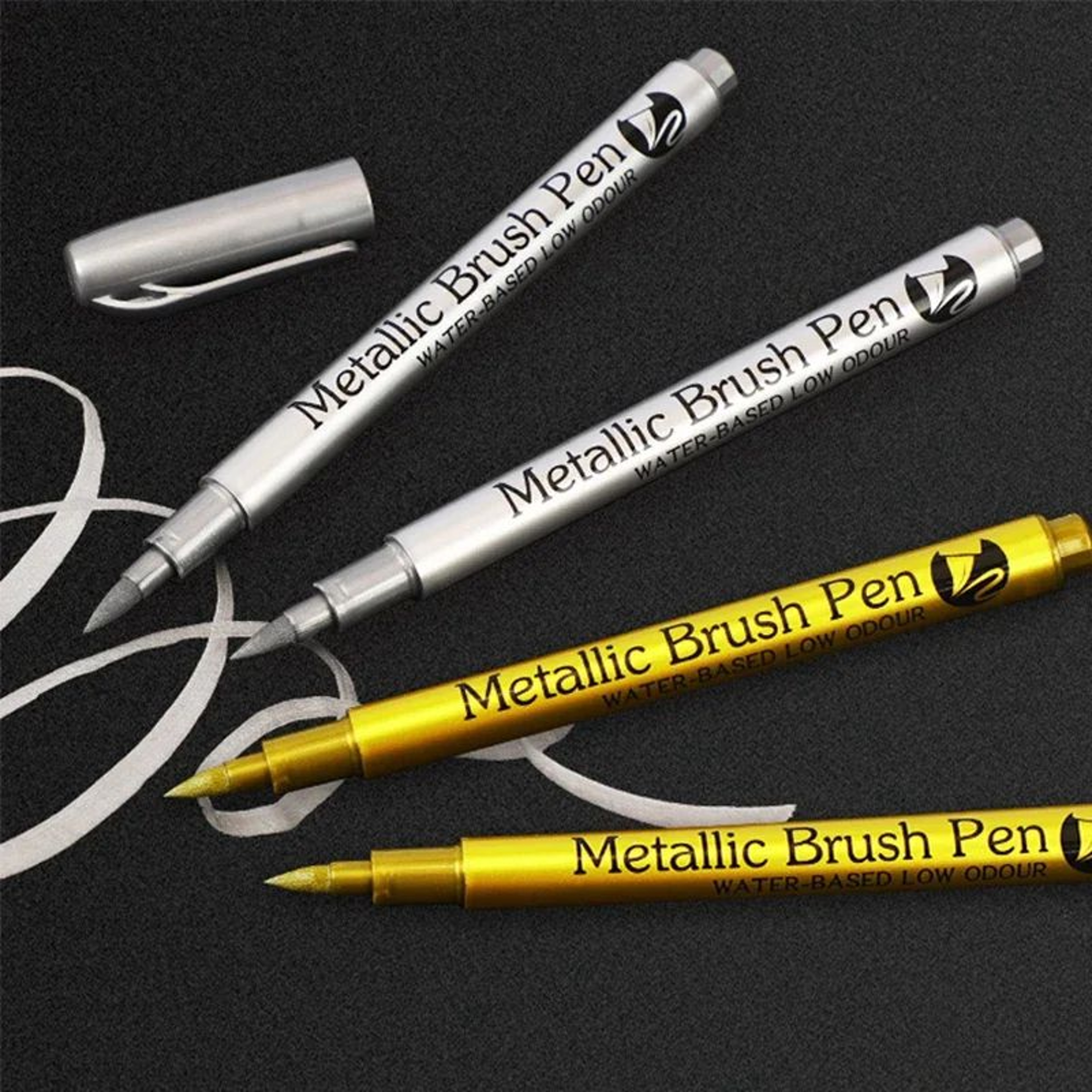 Permanent Gold  Silver Metallic Marker Pens  Shiny Art Markers For Crafts Scrapbooking  DIY Project 1