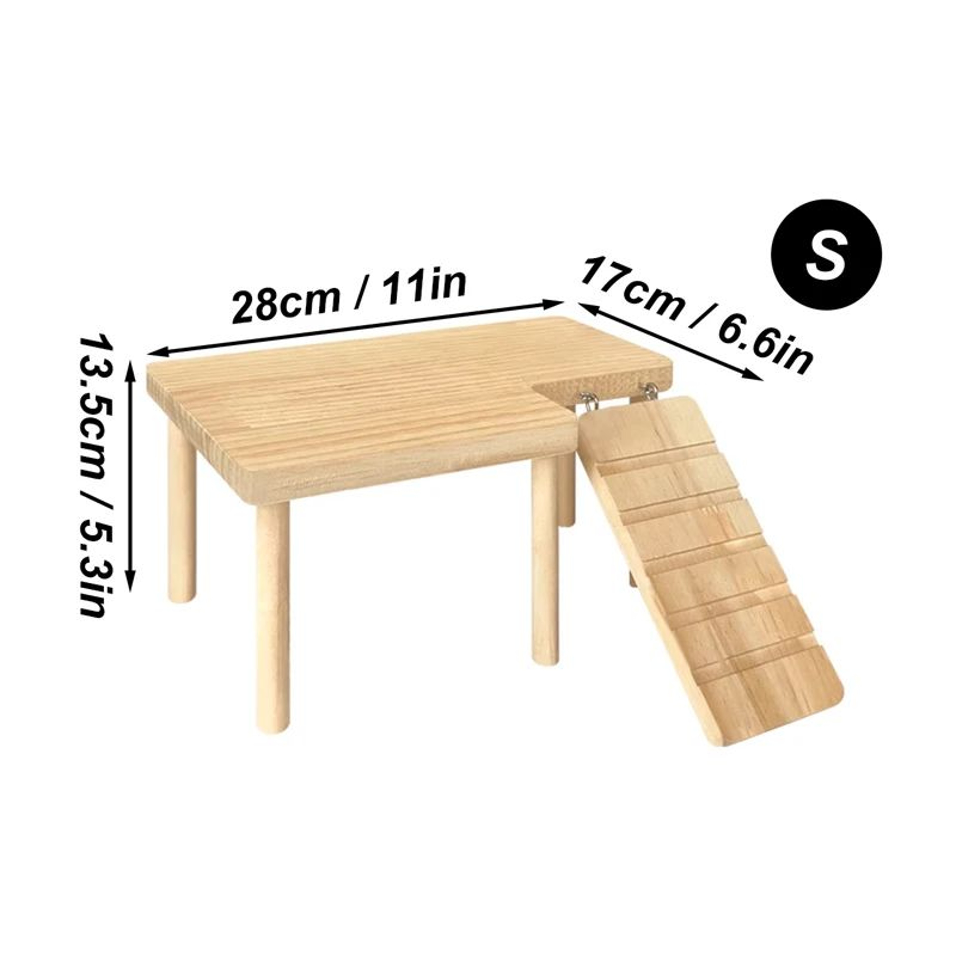Wooden Hamster Ladder Platform Playground  Climbing Stairs Jumping Board Toy For Small Pets Cage 6