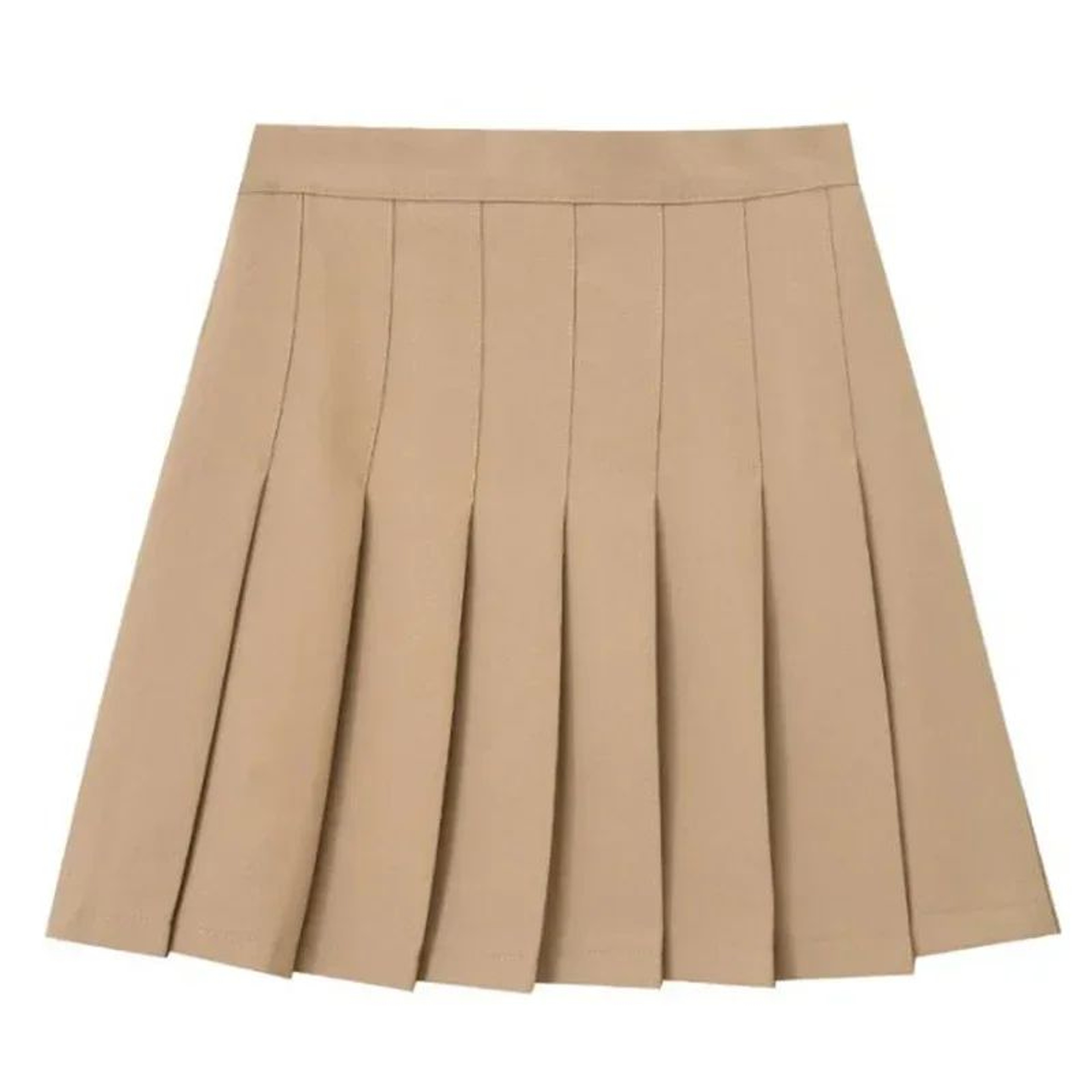 Womens High Waist Pleated Mini Skirt  Preppy Style ALine Elastic Waist JK Skirt With Zipper 8