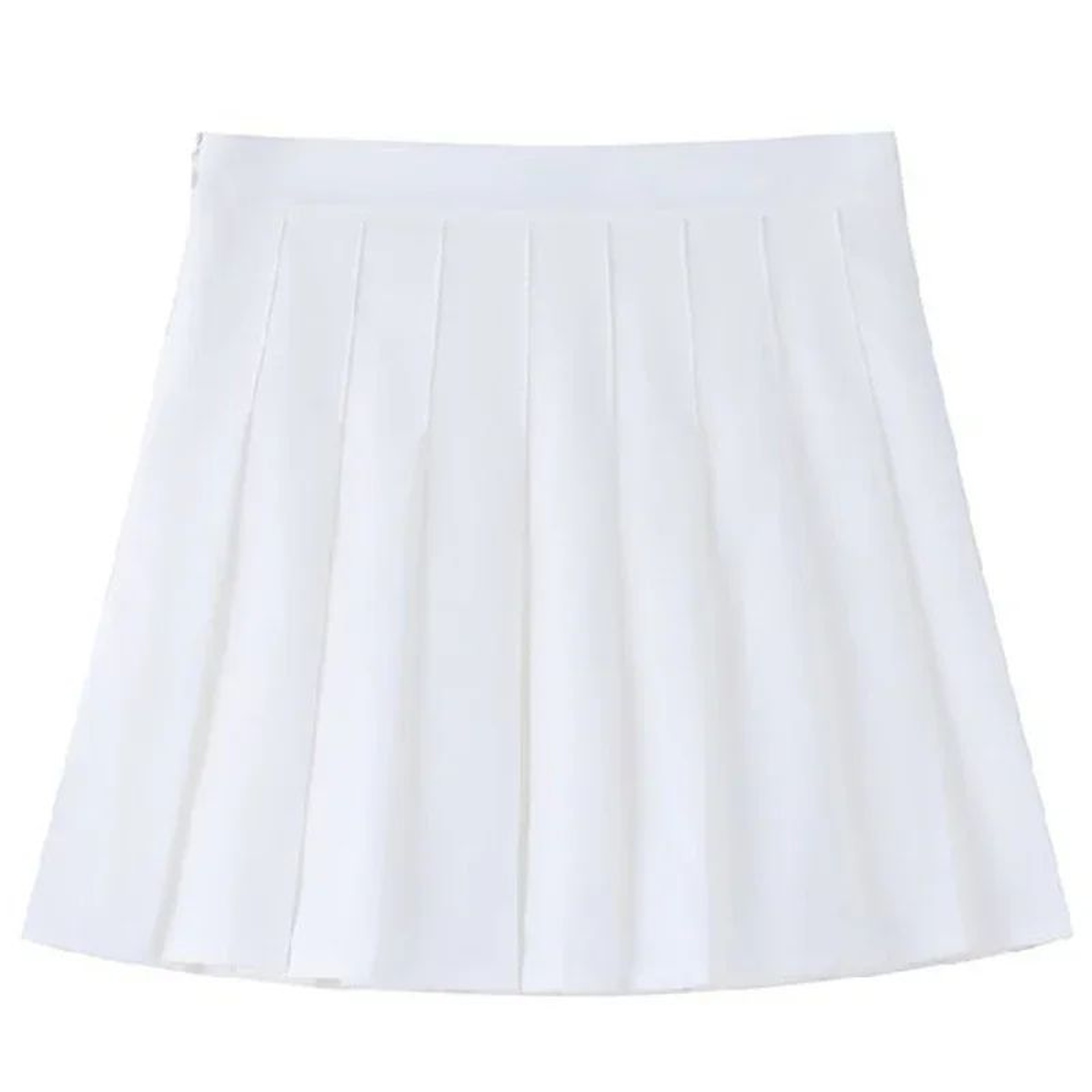 Womens High Waist Pleated Mini Skirt  Preppy Style ALine Elastic Waist JK Skirt With Zipper 11