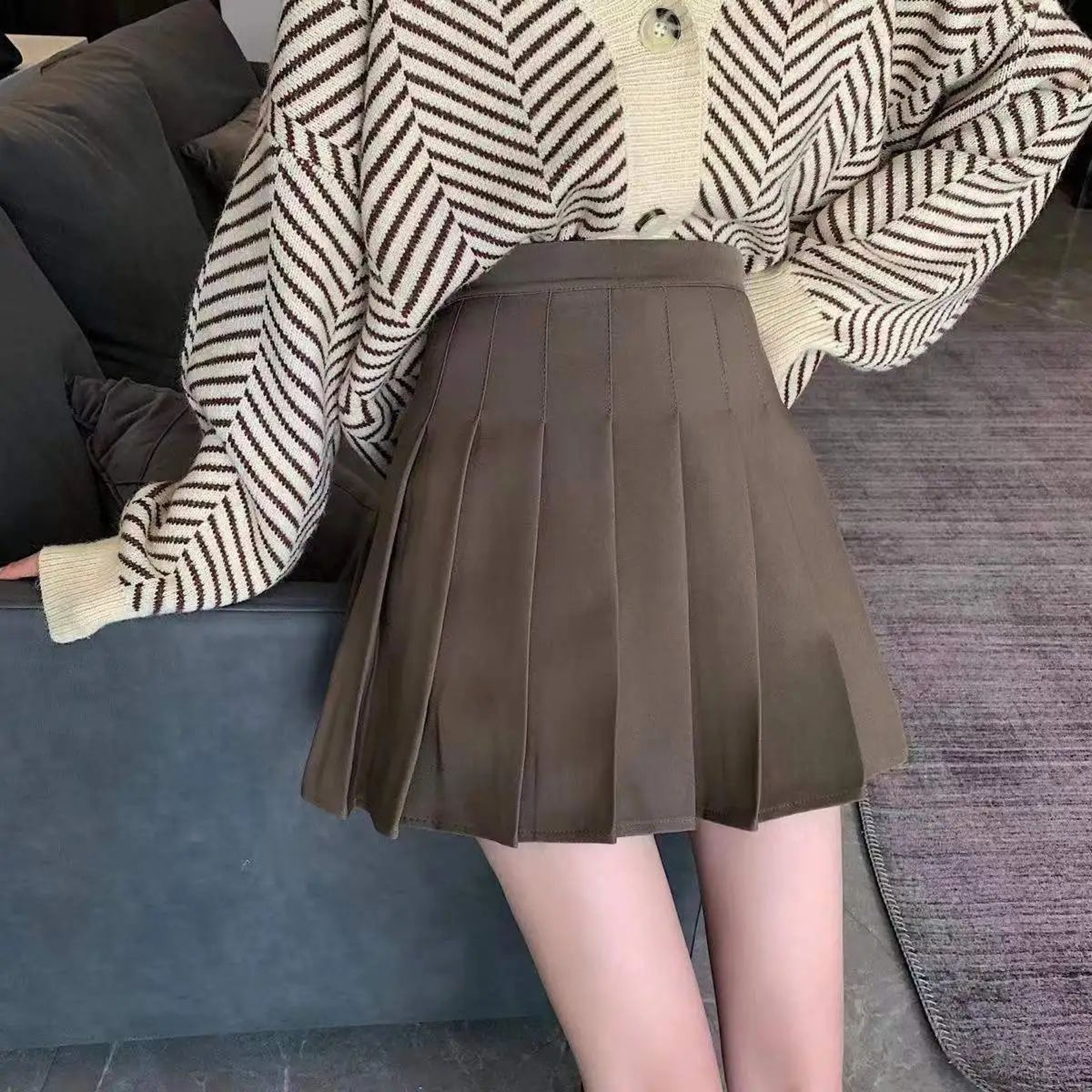 Womens High Waist Pleated Tennis Mini Skirt  Korean Style Vintage Summer Dance Skirt 10