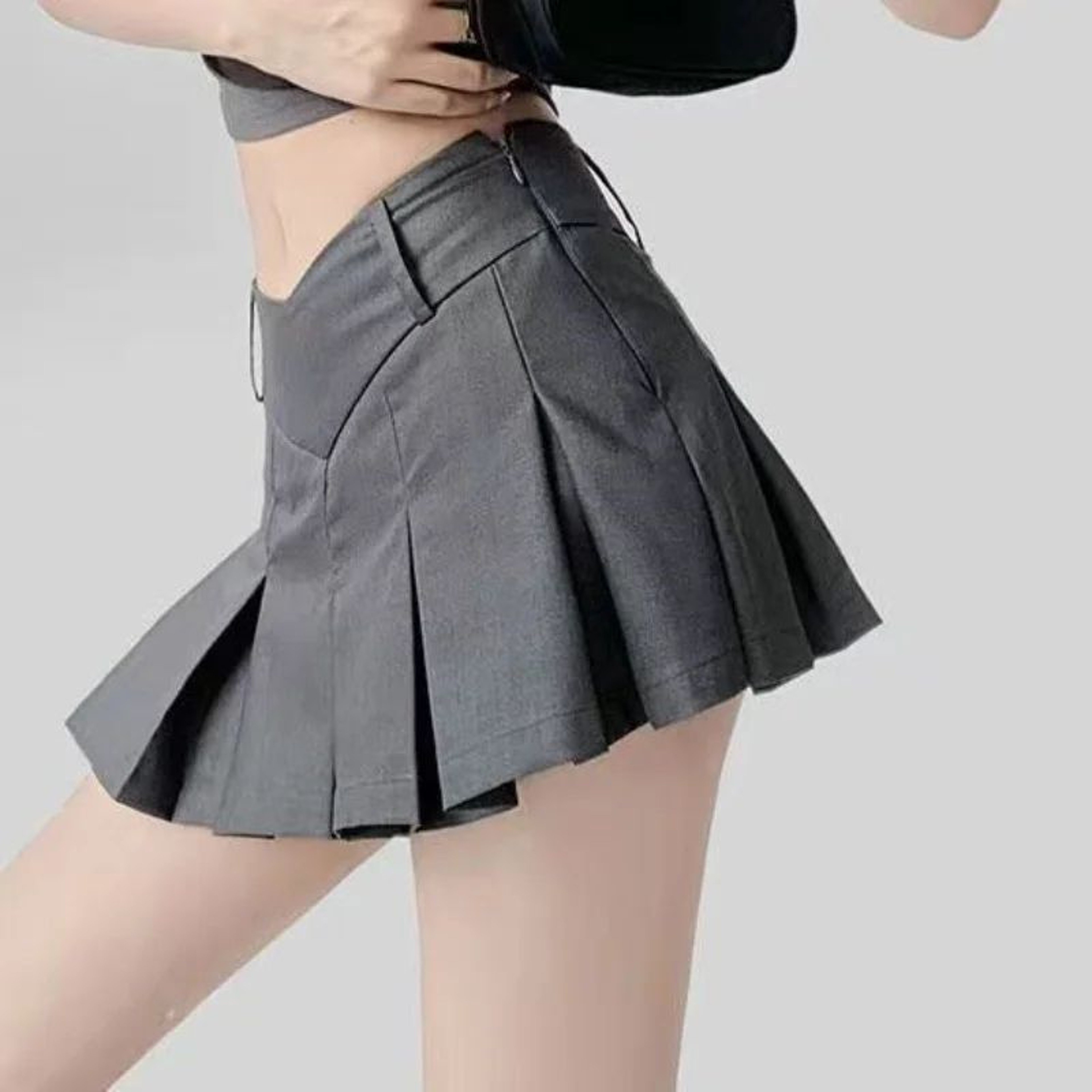 Womens High Waist Pleated Tennis Mini Skirt  Korean Style Vintage Summer Dance Skirt 14
