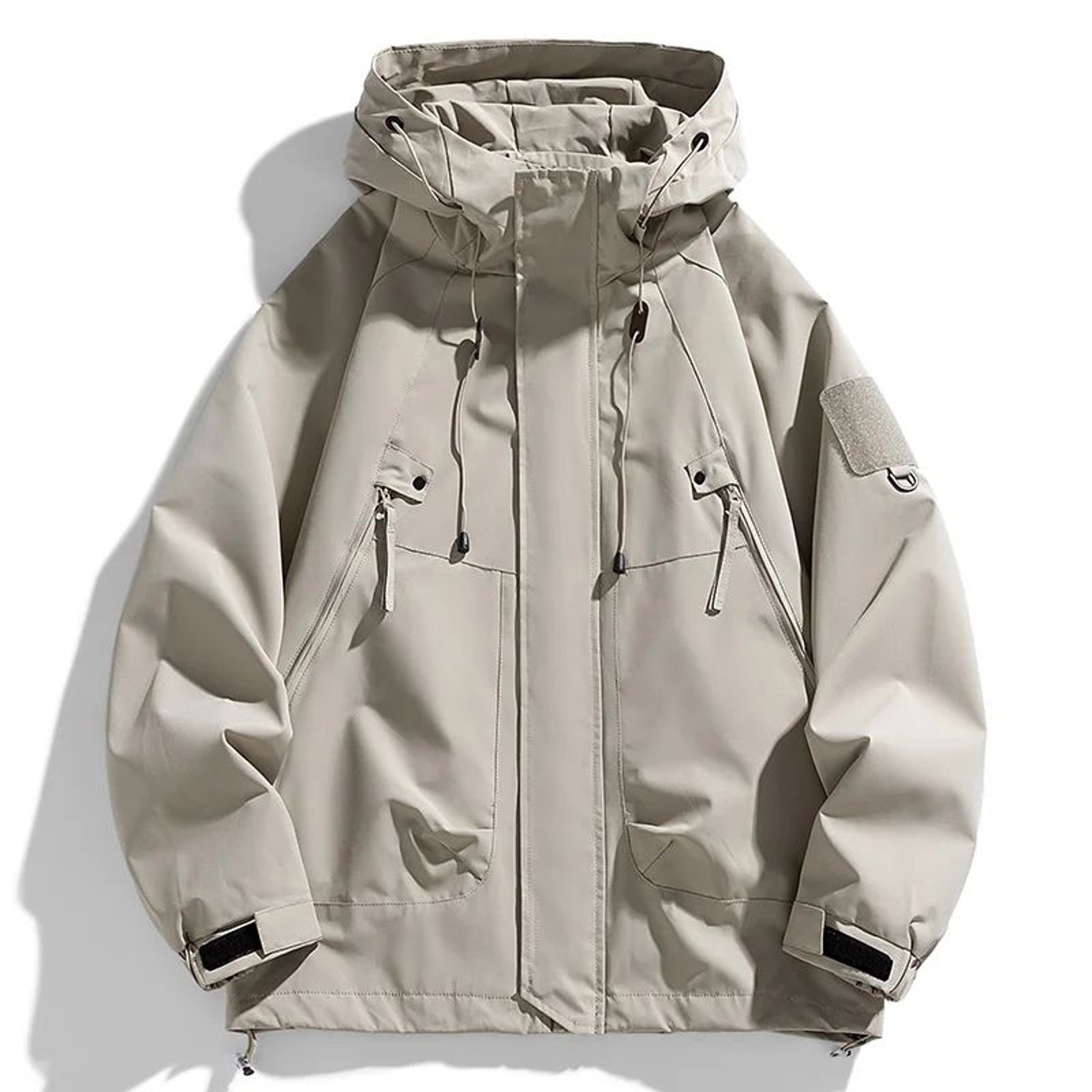 Mens Waterproof Hooded Windbreaker Jacket  Lightweight Softshell Bomber For Hiking Camping  Casual  6