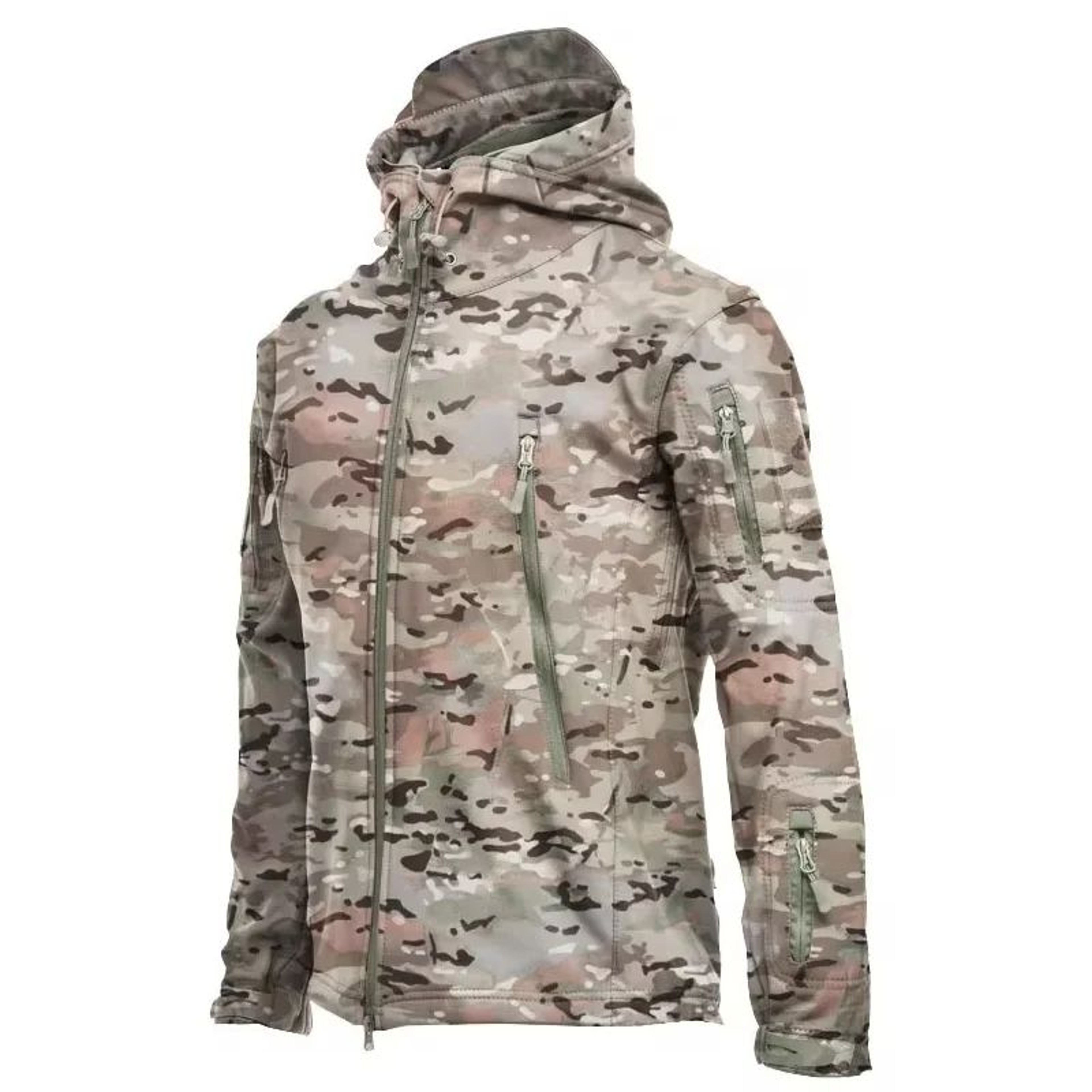 Mens Tactical Shark Skin Soft Shell Jacket  Windproof Waterproof Military Hooded Combat Bomber Coat 4