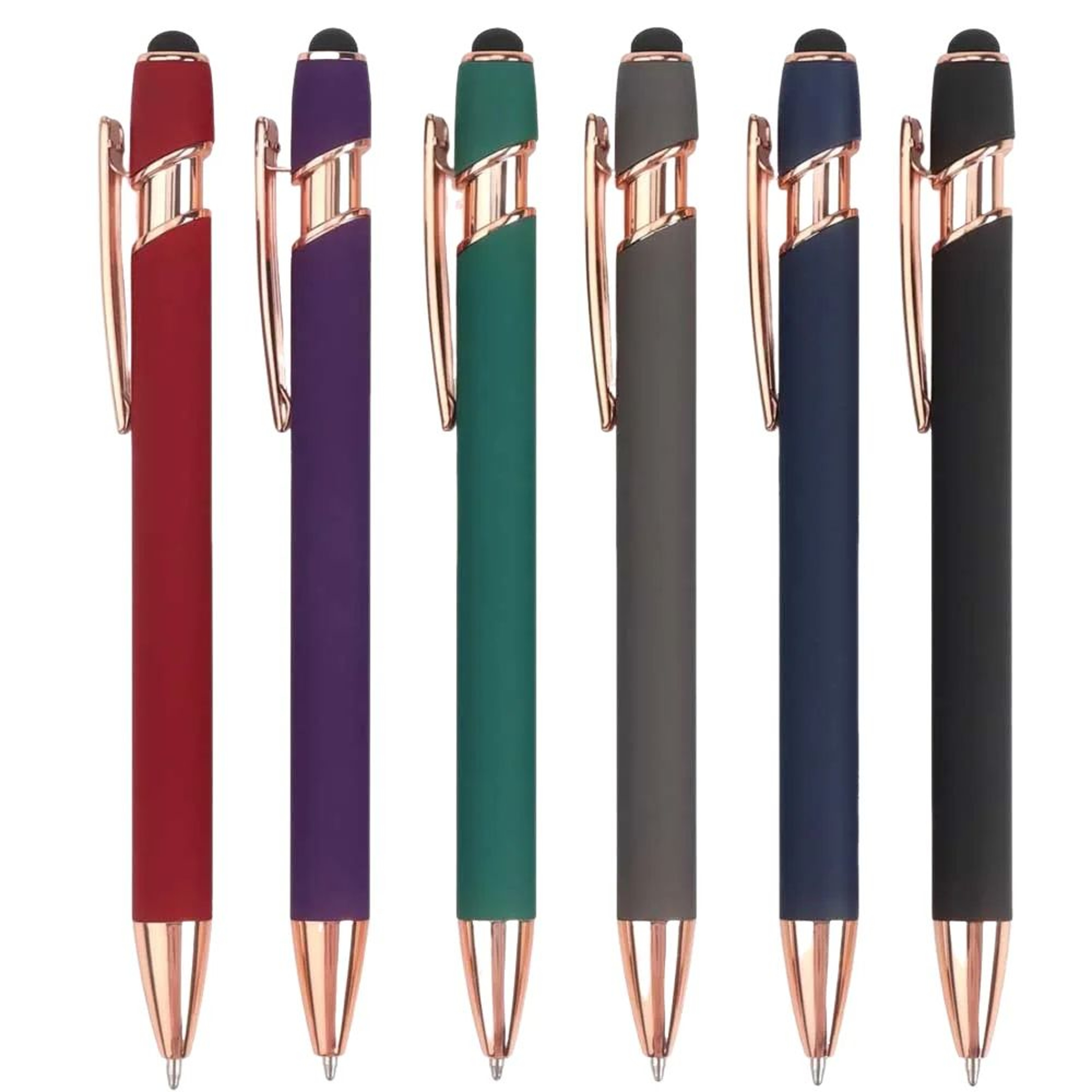 2in1 Stylus Ballpoint Pen Set  Metal Touchscreen  10mm Black Ink Writing Pens 9