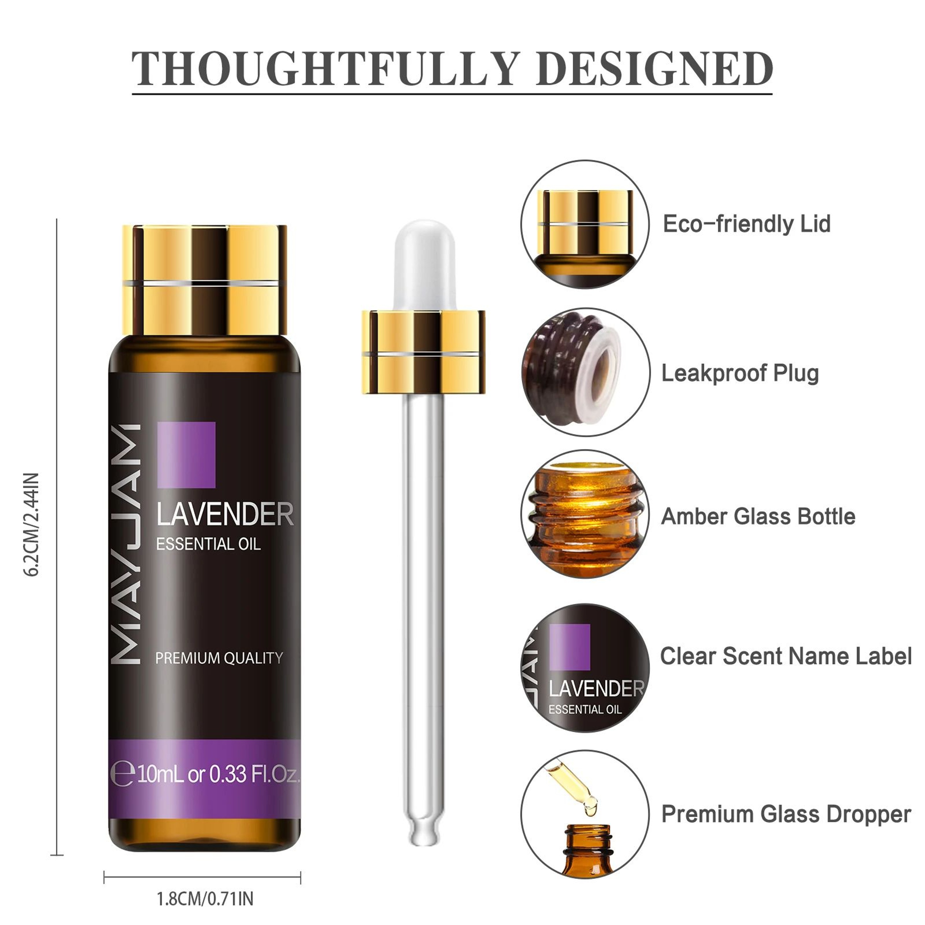Pure Plant Essential Oil  Natural Aromatherapy Diffuser Oil Lavender Mint Tea Tree Rose Vanilla San 3