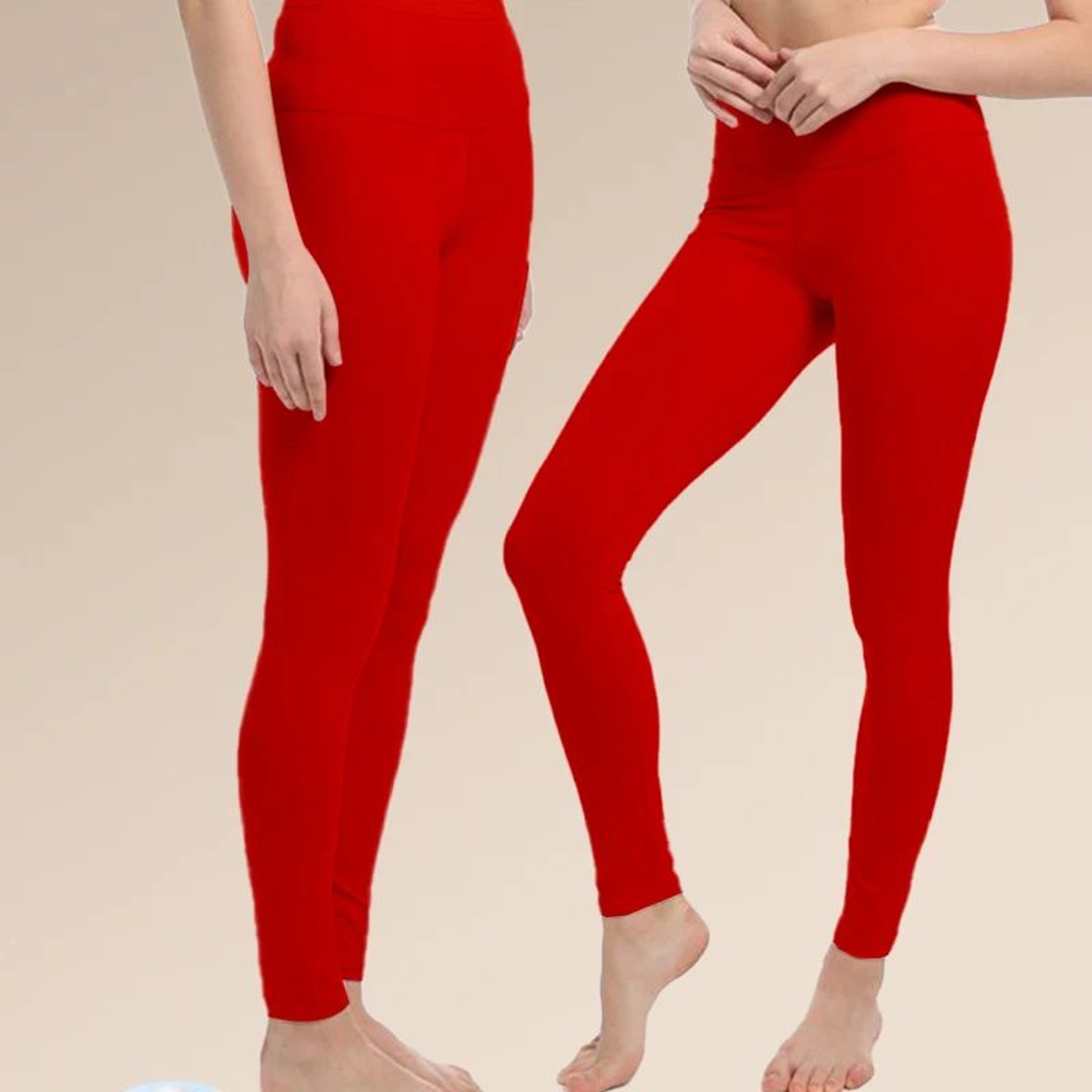 Womens HighWaisted Cotton Thermal Leggings  Warm Autumn Winter Inner Wear Trousers Stretch Knit Ank 0