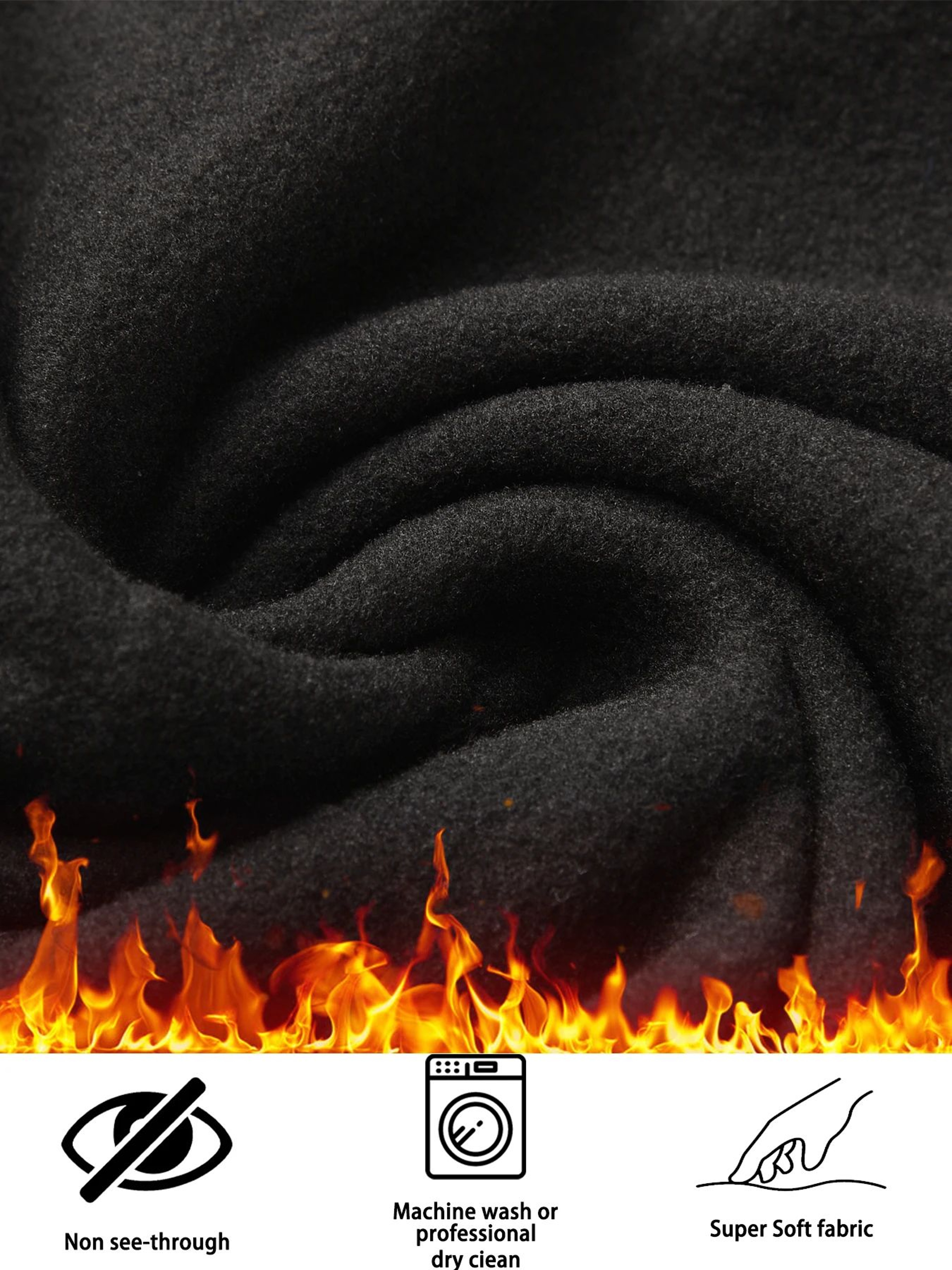 Womens Winter Thermal Leggings With Pockets  High Waisted Fleece Lined Tummy Control Warm Workout R 4
