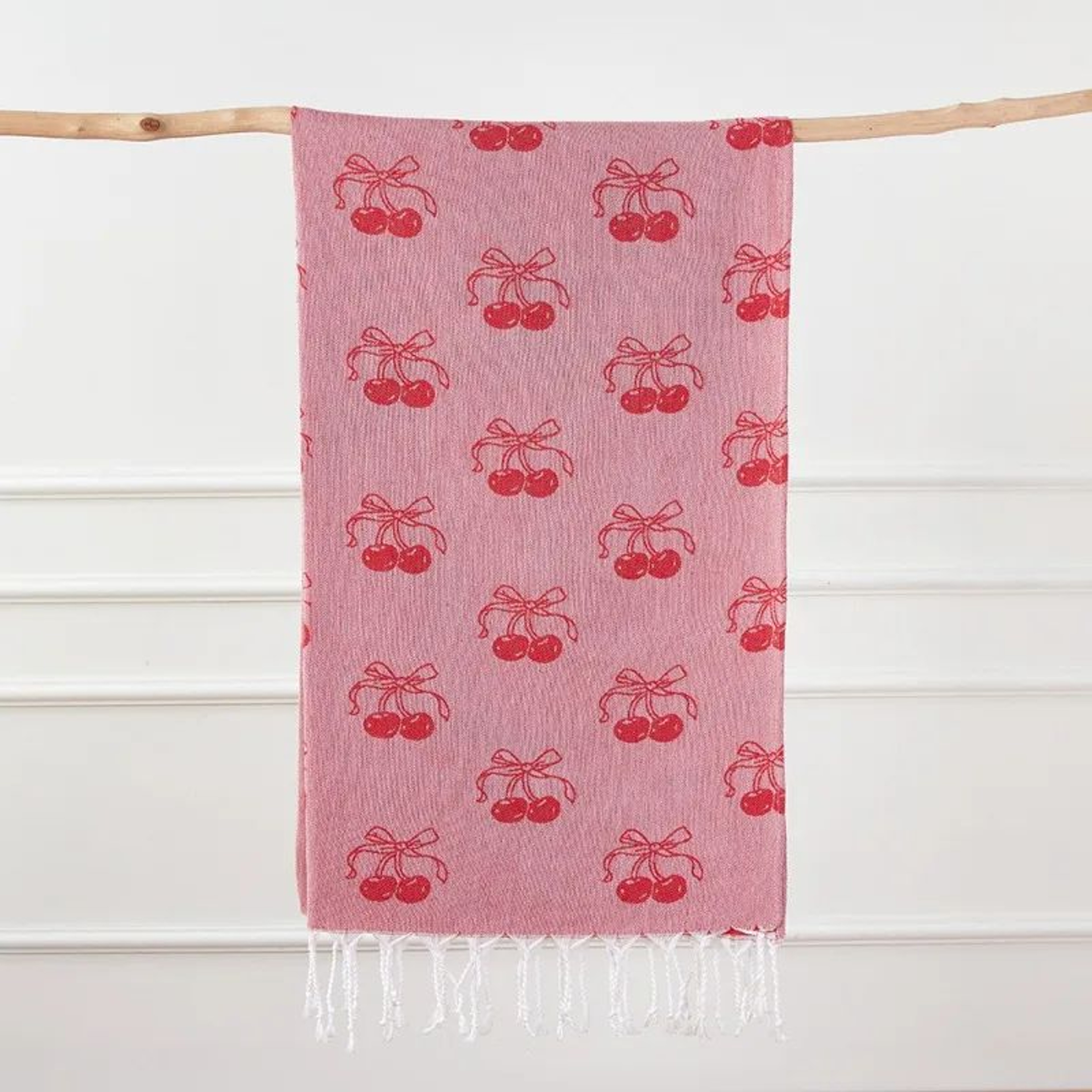 Turkish Cotton Cherry Bow Beach Towel  QuickDry Fringed Bath  Sauna Towel For Kids  Family 0