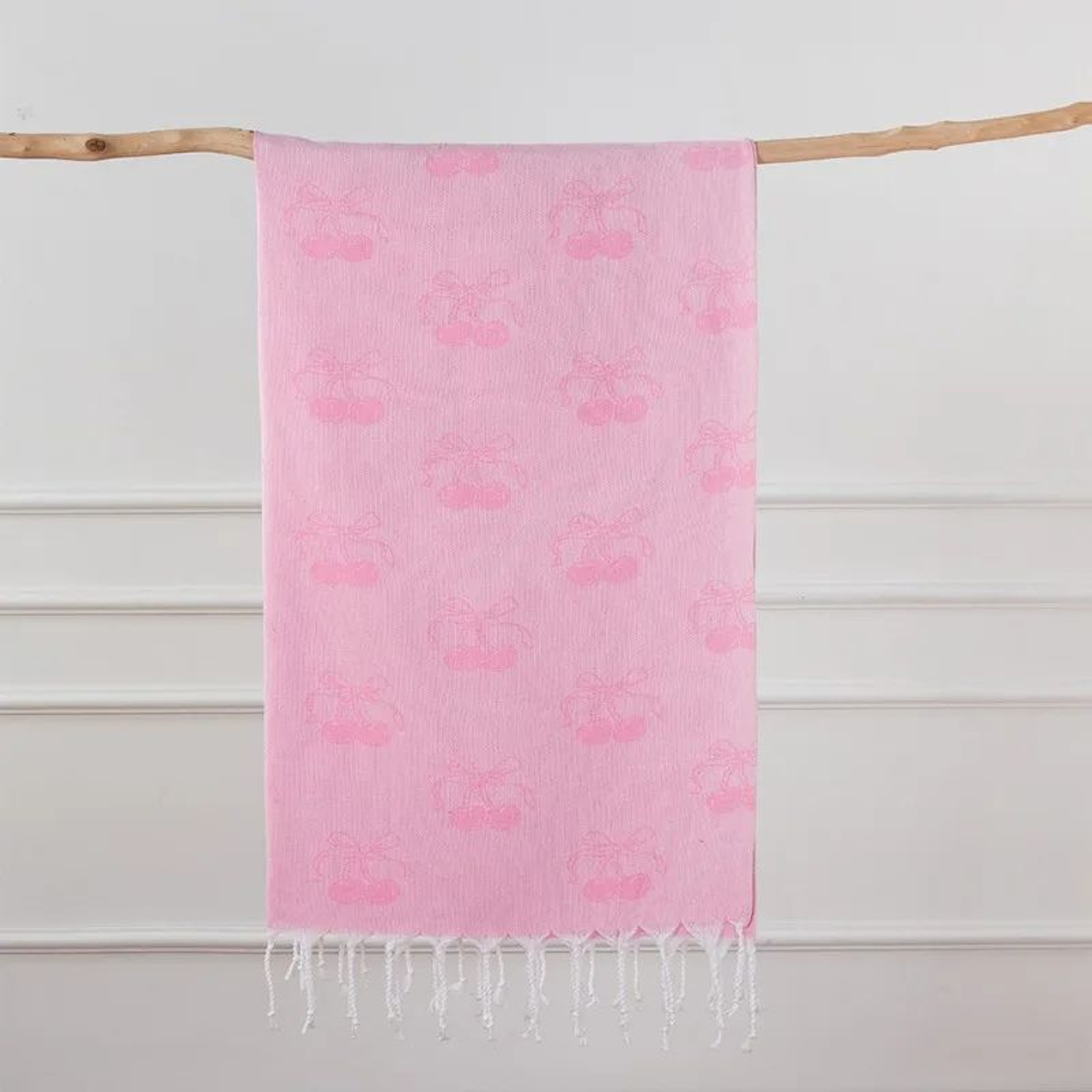 Turkish Cotton Cherry Bow Beach Towel  QuickDry Fringed Bath  Sauna Towel For Kids  Family 1