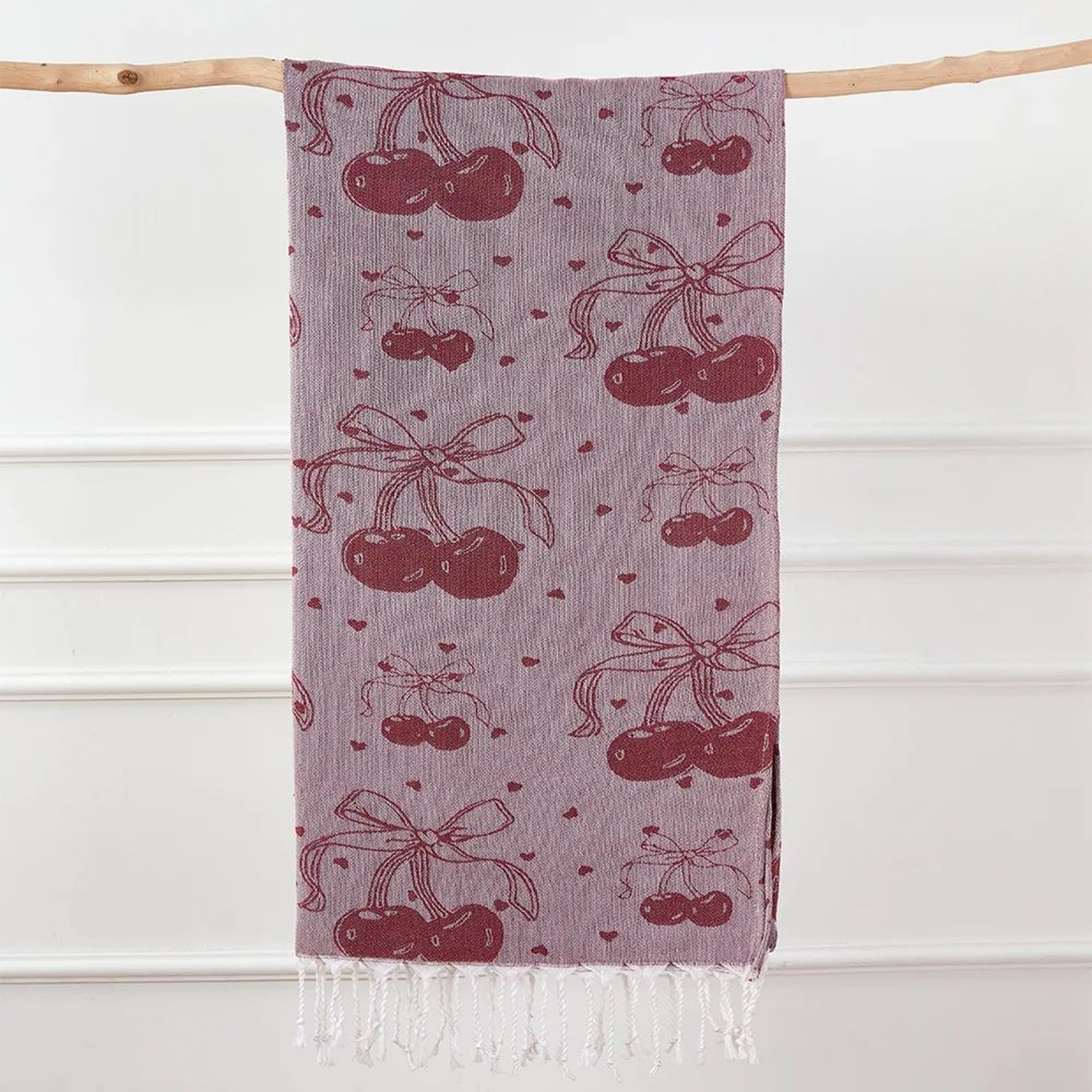 Turkish Cotton Cherry Bow Beach Towel  QuickDry Fringed Bath  Sauna Towel For Kids  Family 14